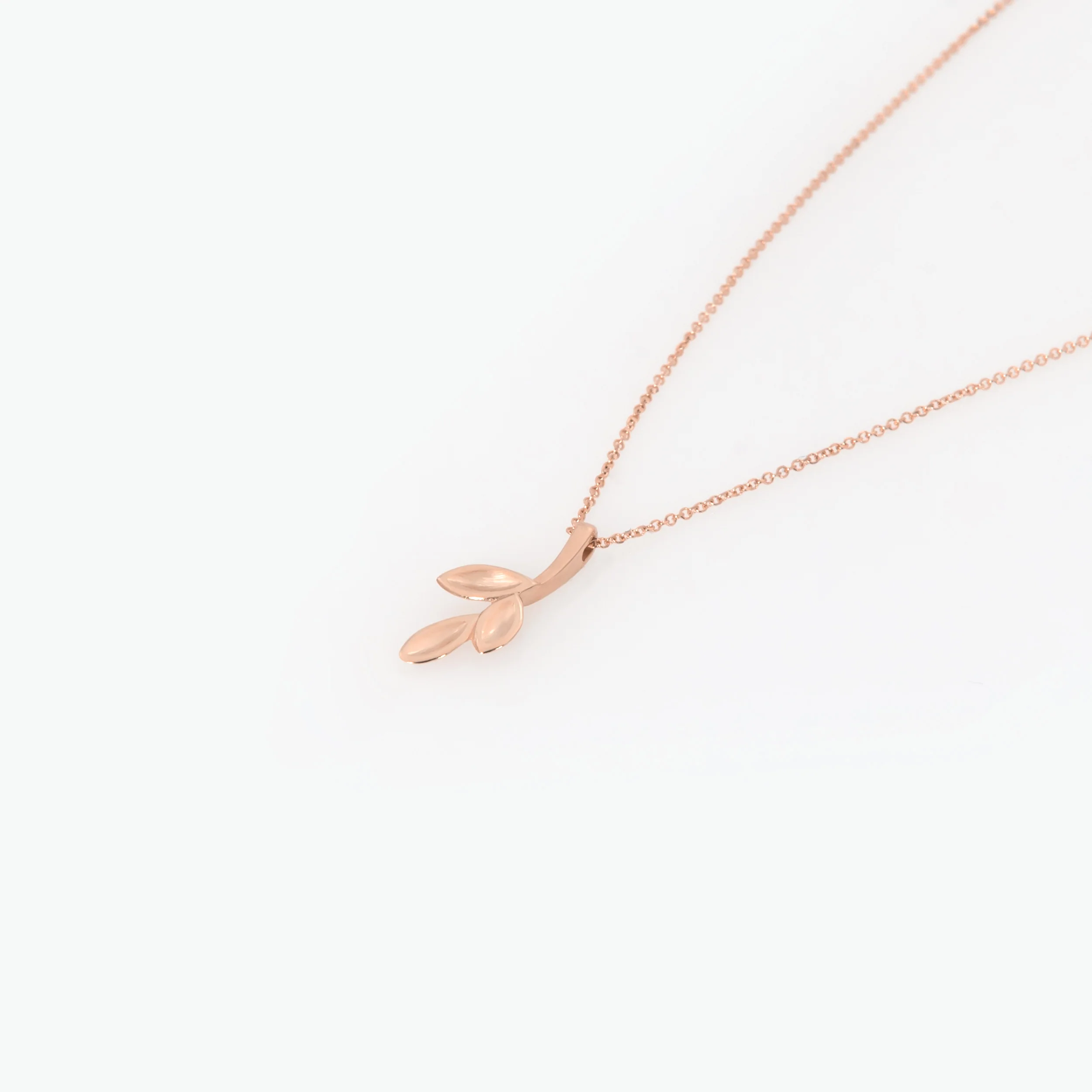 Olive Leaf Gold Necklace — additional product image 6 from AntEva Crafts