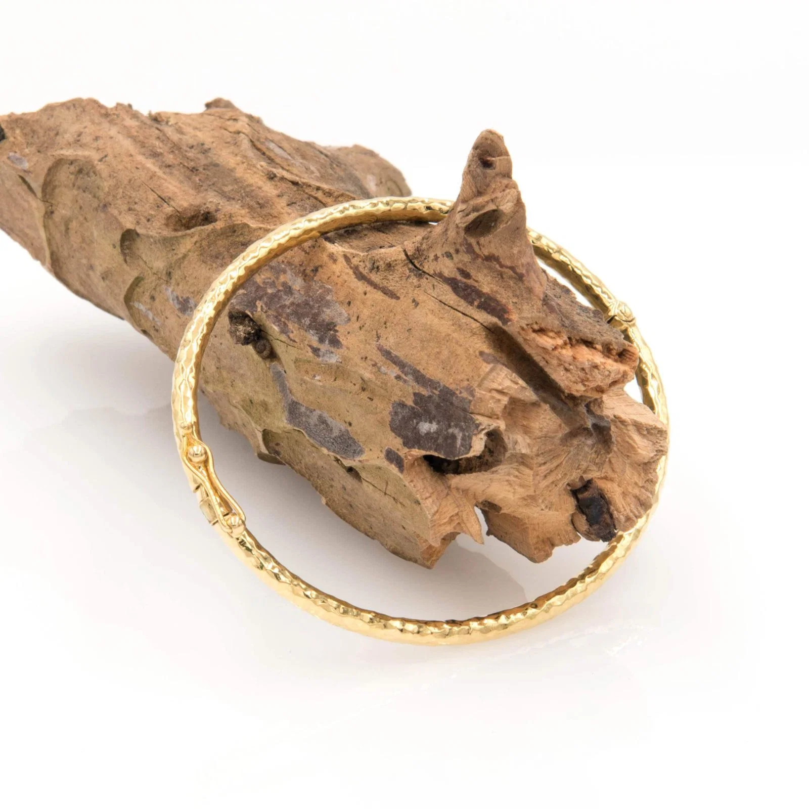Classic Hammered Hinged Bangle — additional product image 3 from AntEva Crafts