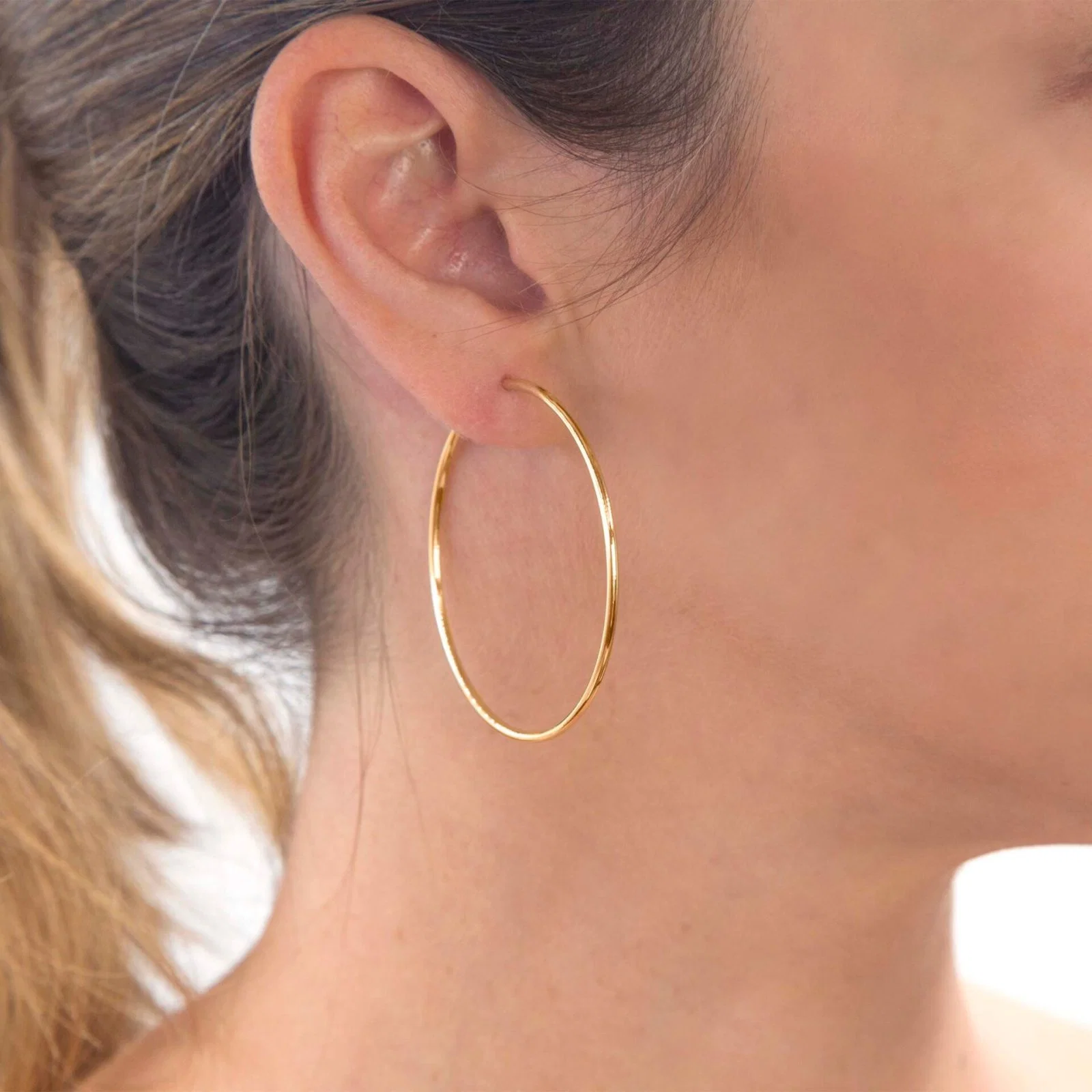 Large Classic Hoop Earrings — additional product image 3 from AntEva Crafts