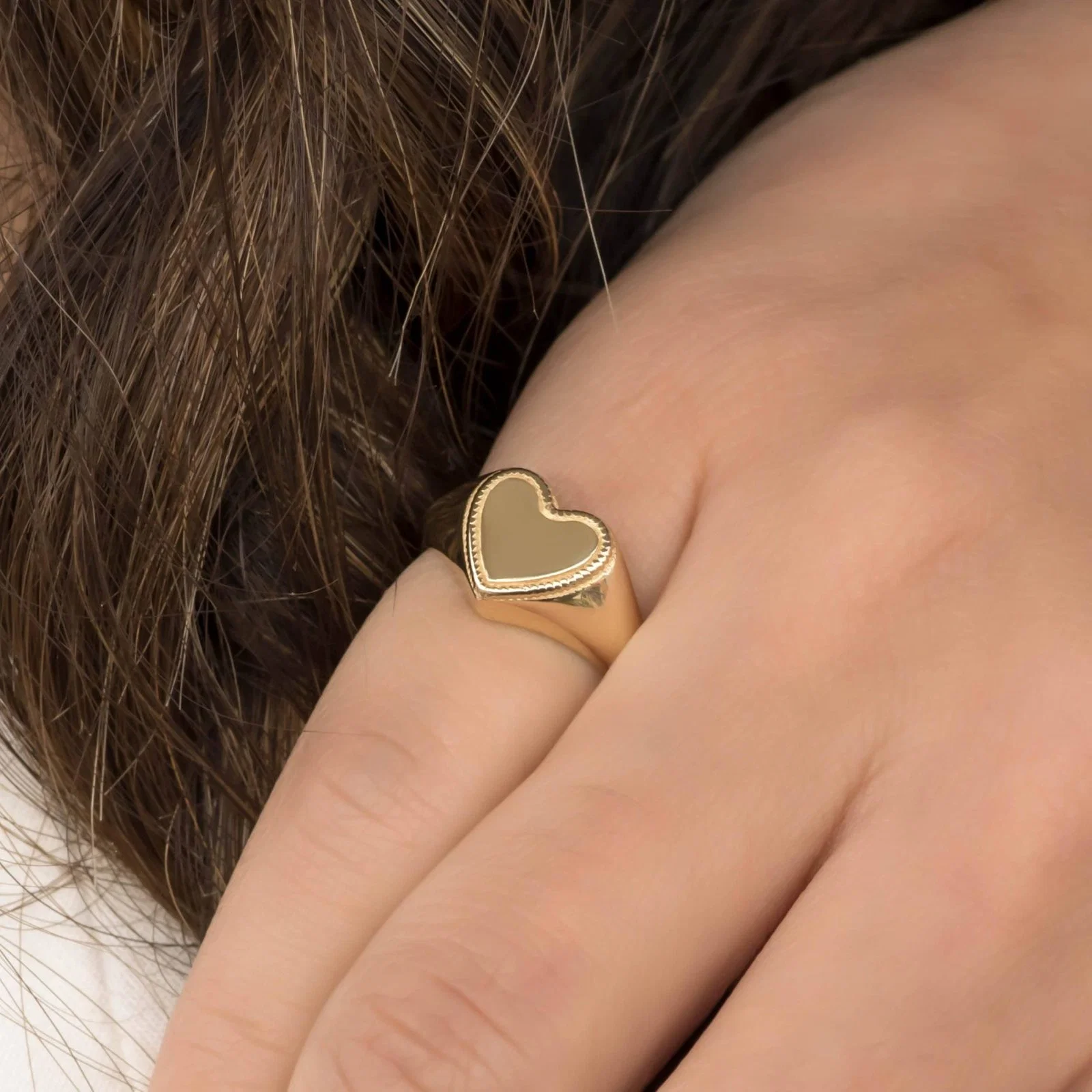 Heart Pinky Ring — additional product image 3 from AntEva Crafts