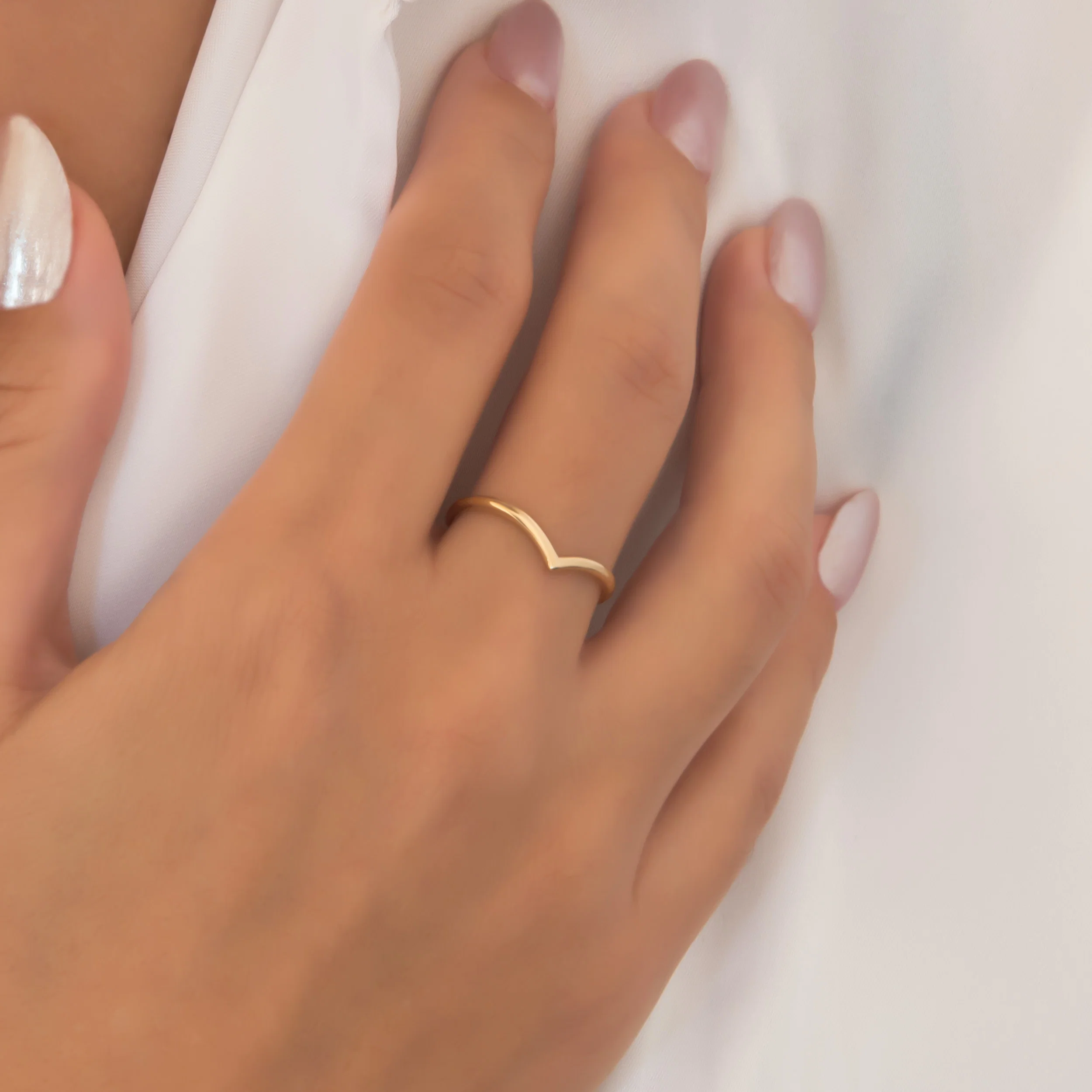 Dainty V-Shaped Ring — additional product image 2 from AntEva Crafts