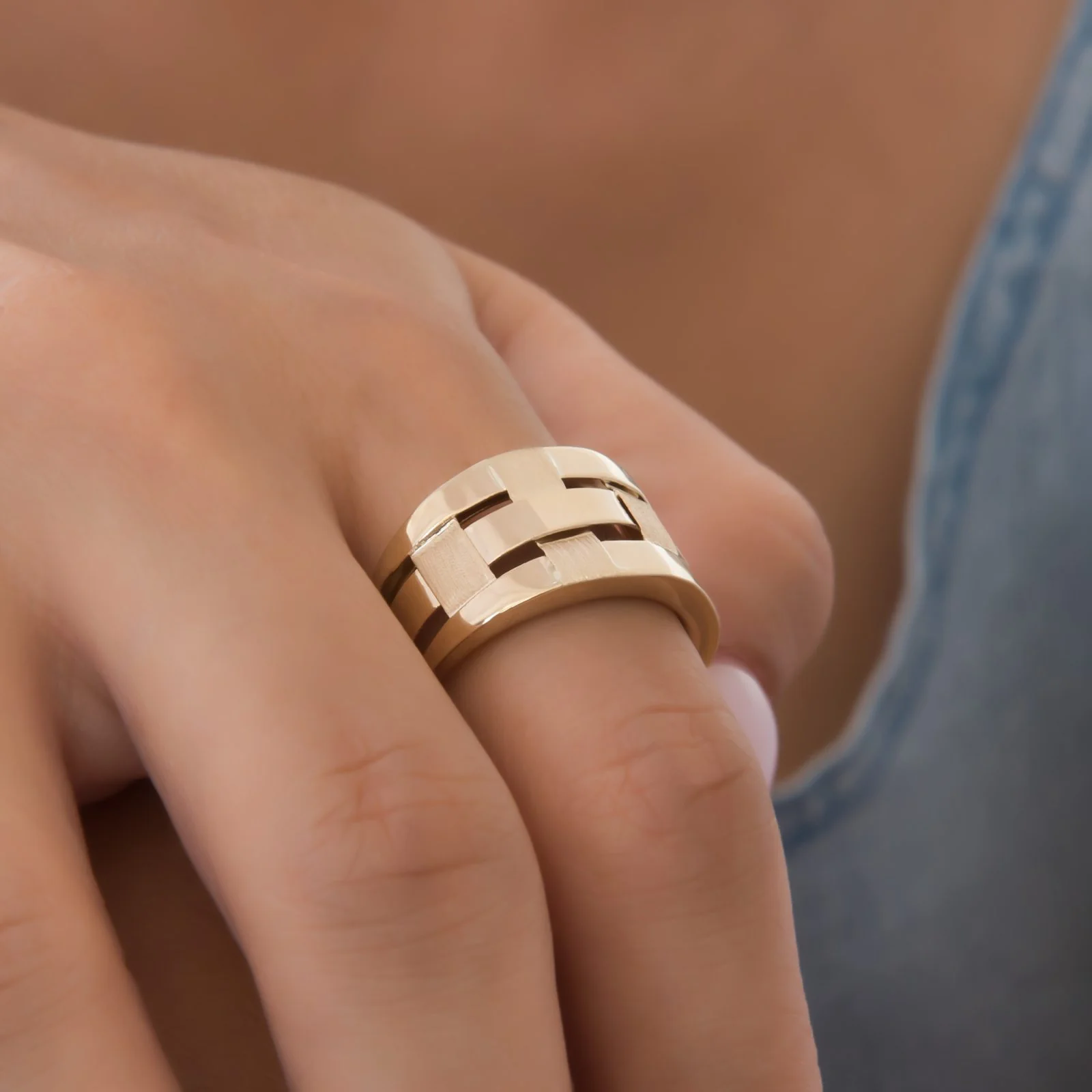 Chunky Bright-Matte Ring — additional product image 4 from AntEva Crafts
