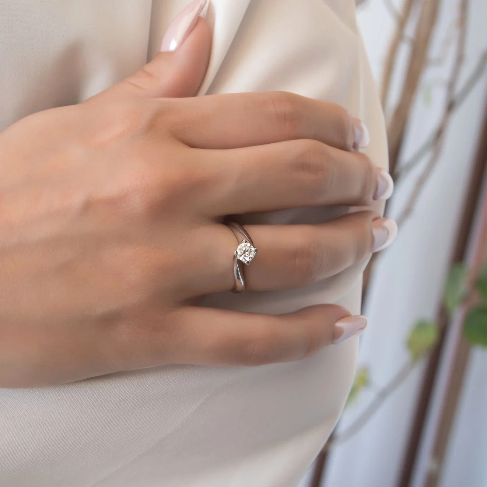 Solitaire Moissanite Ring 0.50 ct — additional product image 6 from AntEva Crafts
