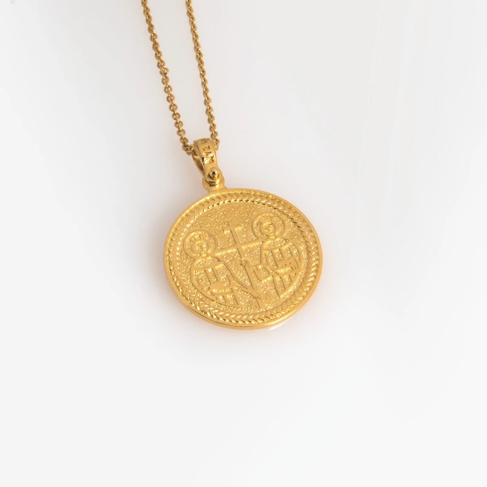 Orthodox Christian Coin Double sided Necklace — additional product image 3 from AntEva Crafts