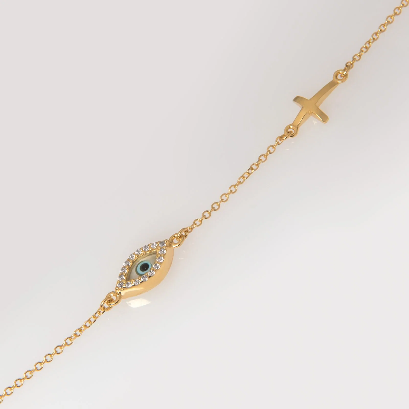 Evil Eye Cross Bracelet — additional product image 3 from AntEva Crafts
