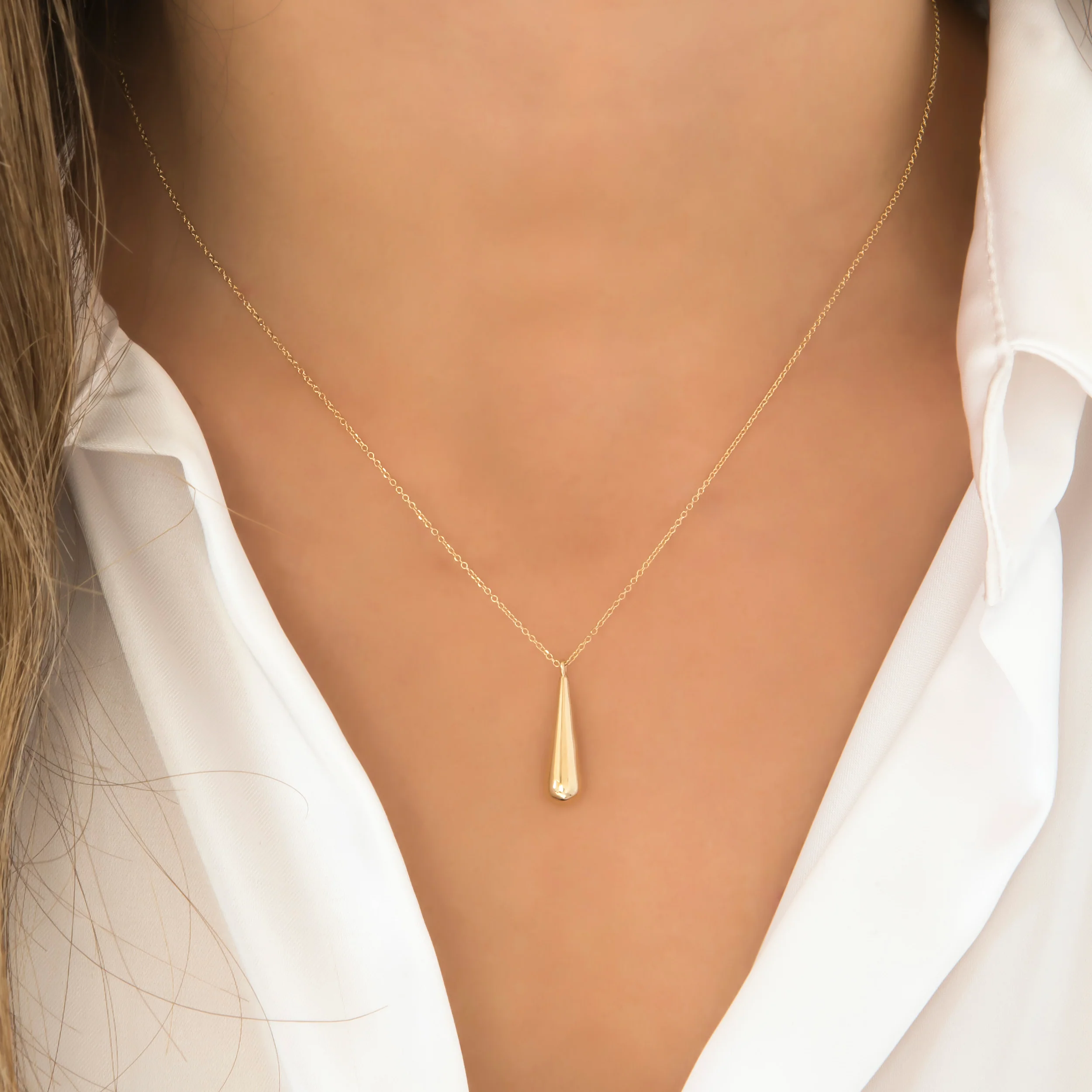 Teardrop Pendant Necklace — additional product image 2 from AntEva Crafts
