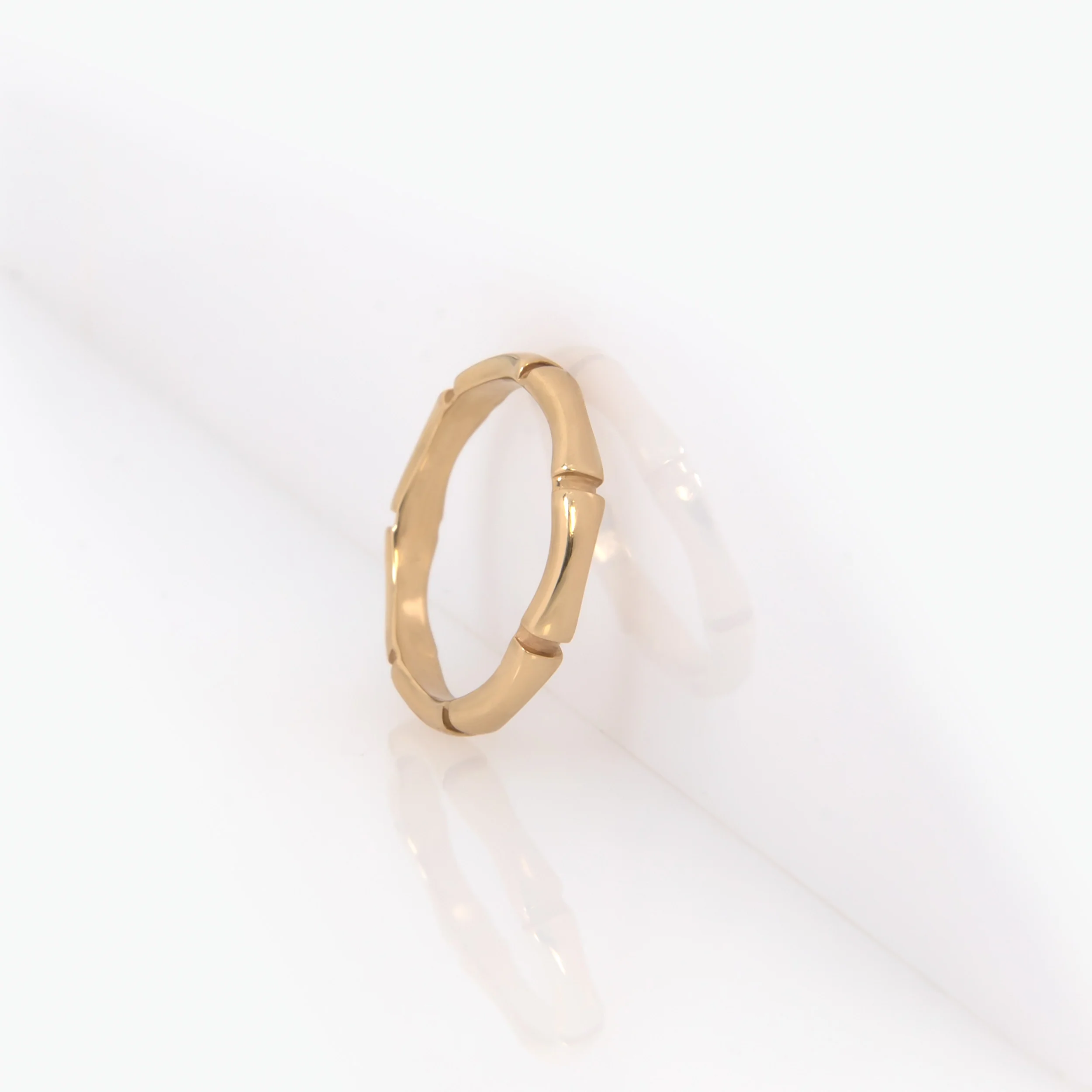 Gold Bamboo Ring — additional product image 3 from AntEva Crafts