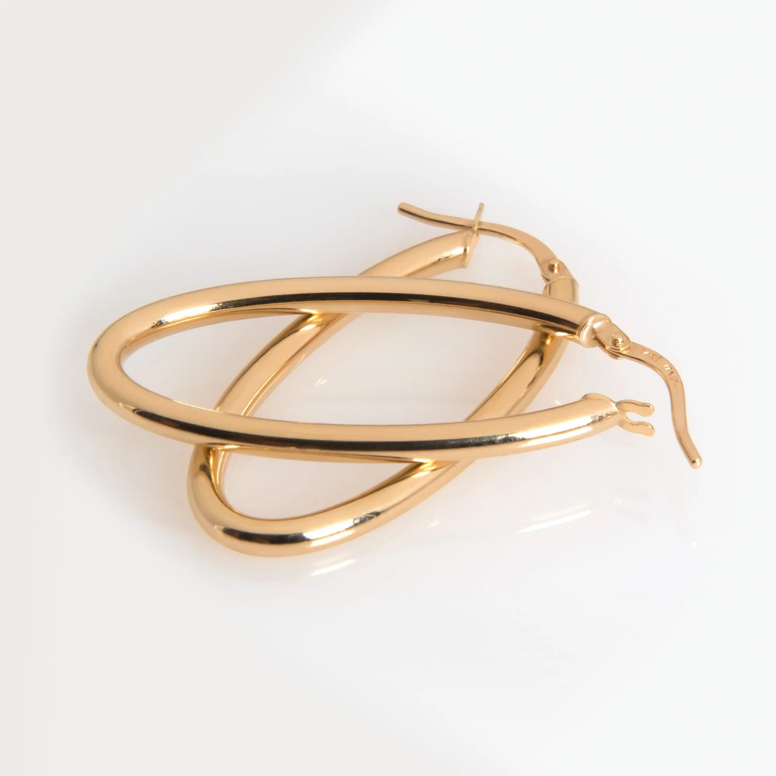 Oval Hinged Hoop Earrings — additional product image 5 from AntEva Crafts