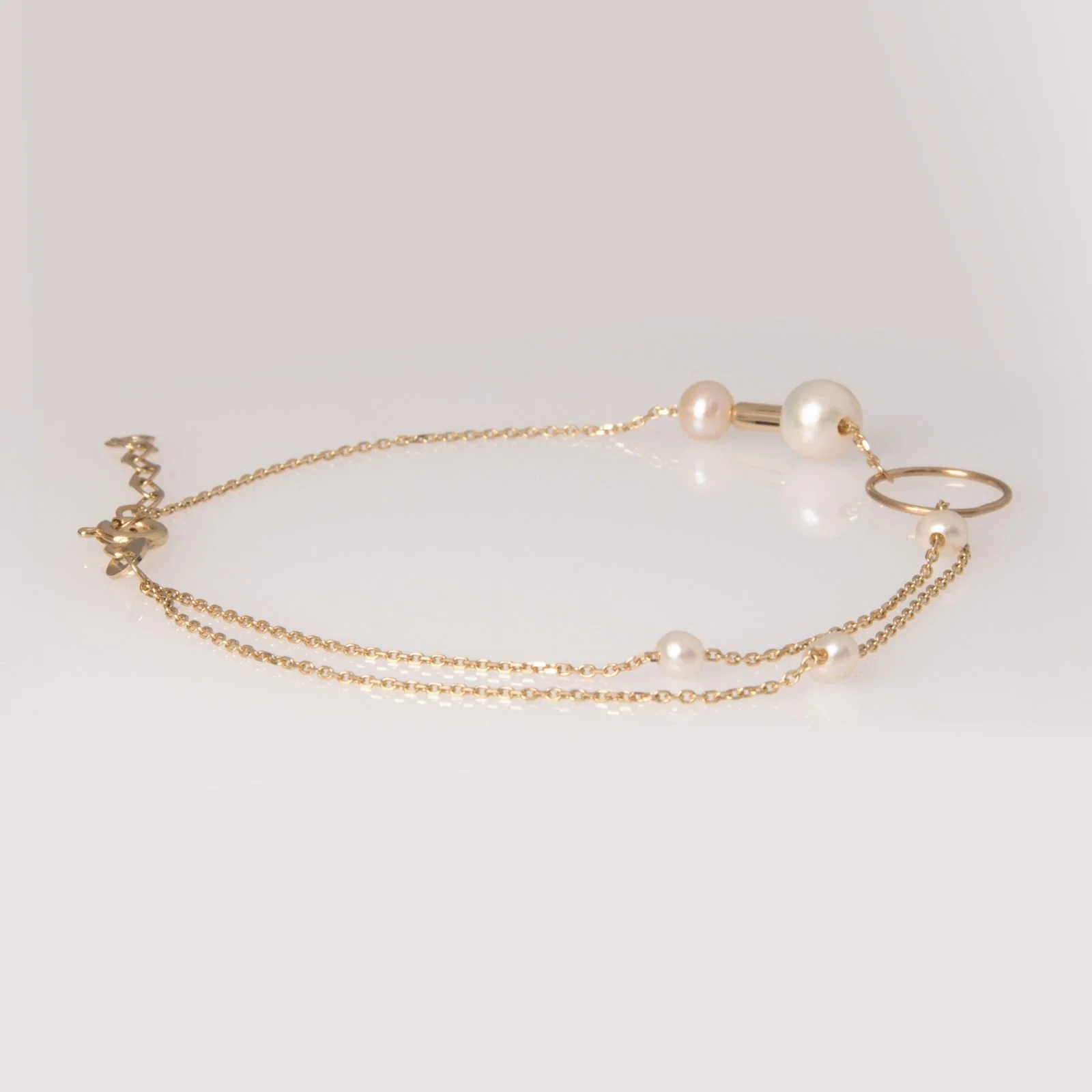 Double Circle Chain Pearl Set — additional product image 8 from AntEva Crafts