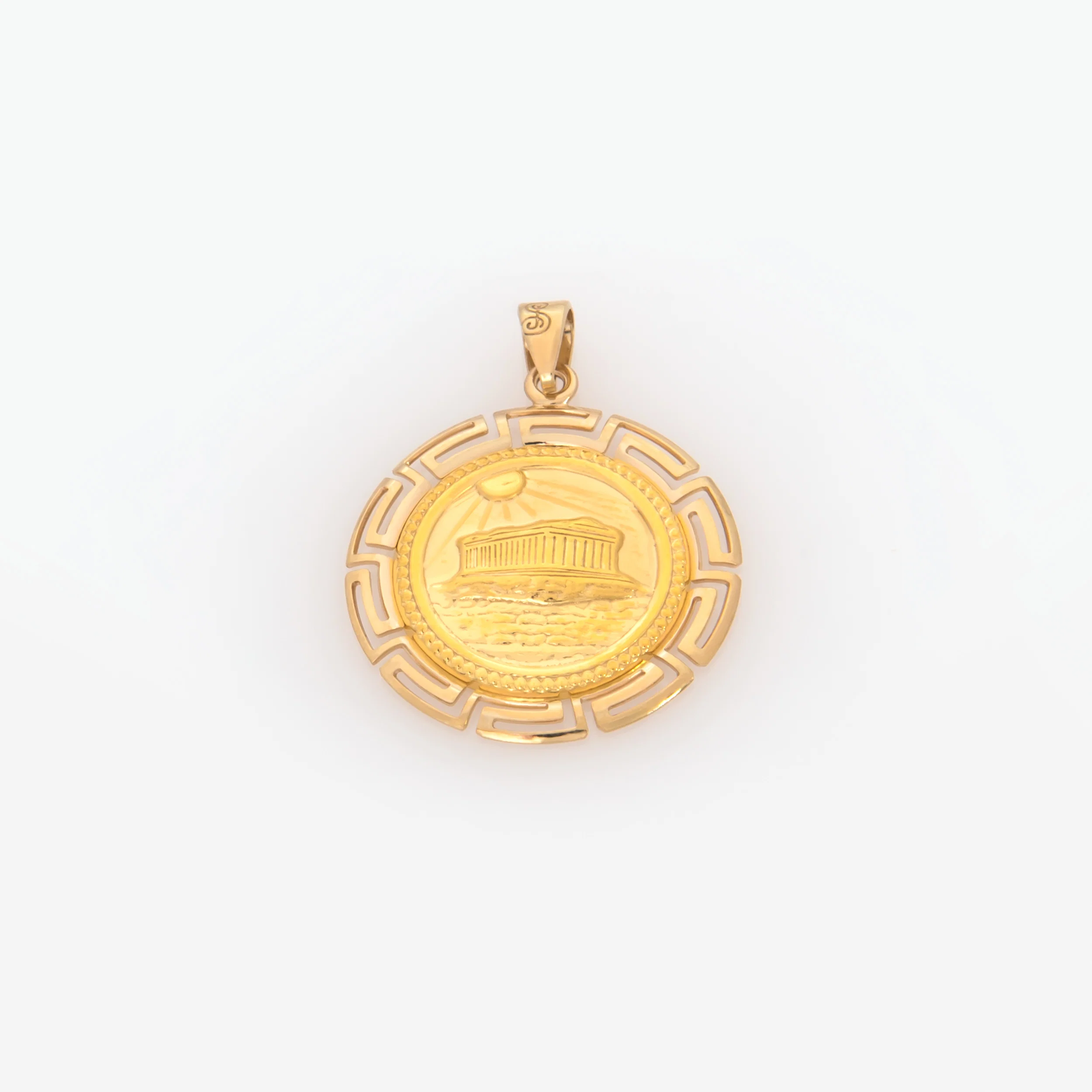 Round Acropolis Meander Pendant