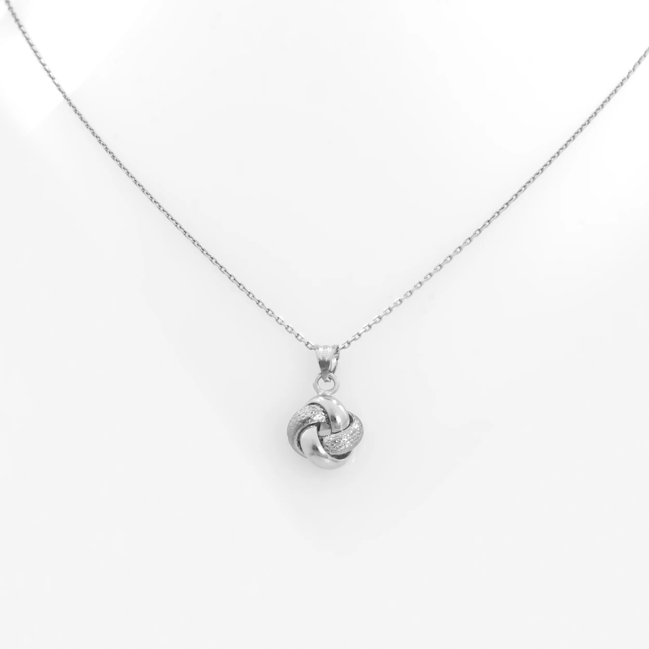 Two-Τone Knot Necklace — additional product image 5 from AntEva Crafts