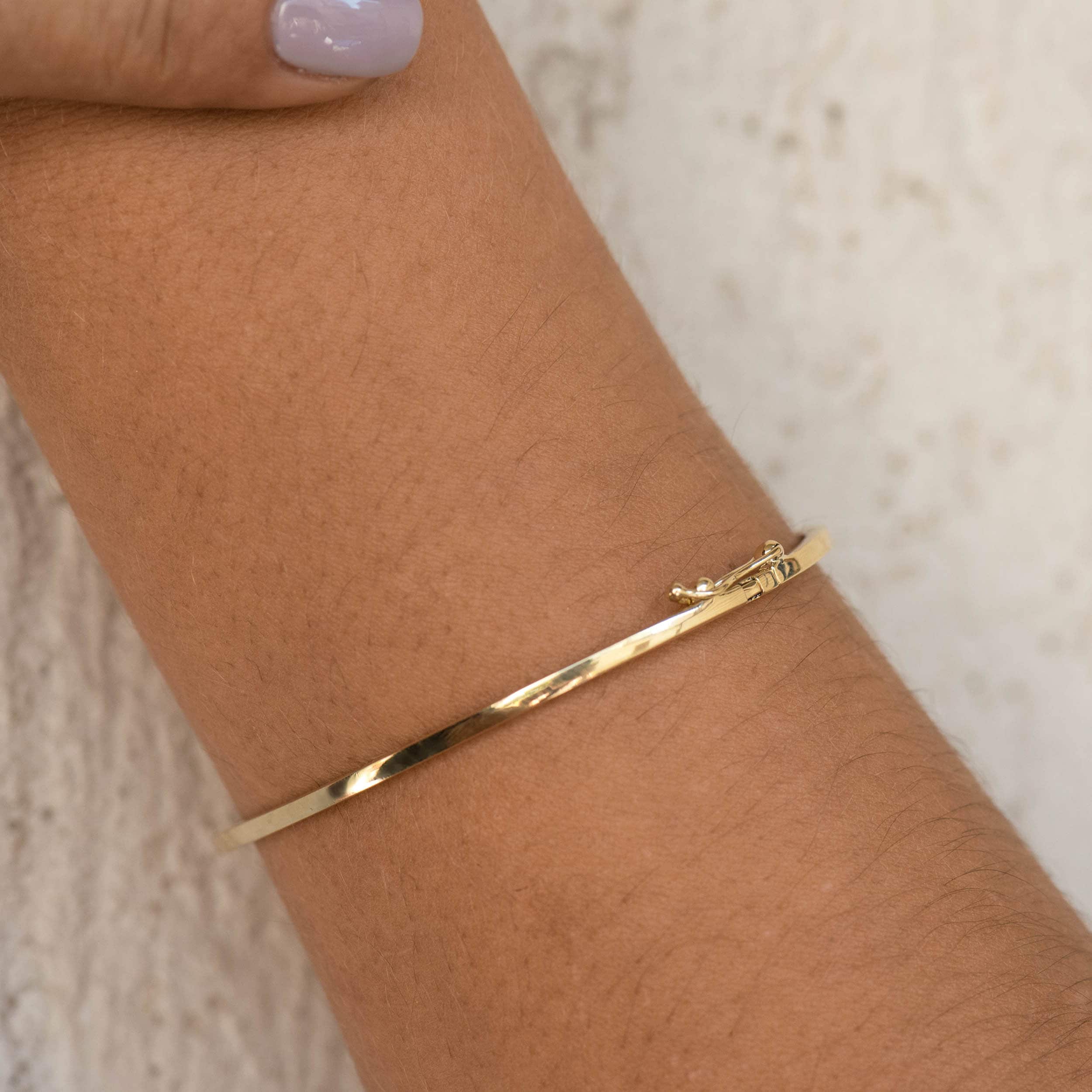 Plain Oval Hinged Bangle — additional product image 5 from AntEva Crafts