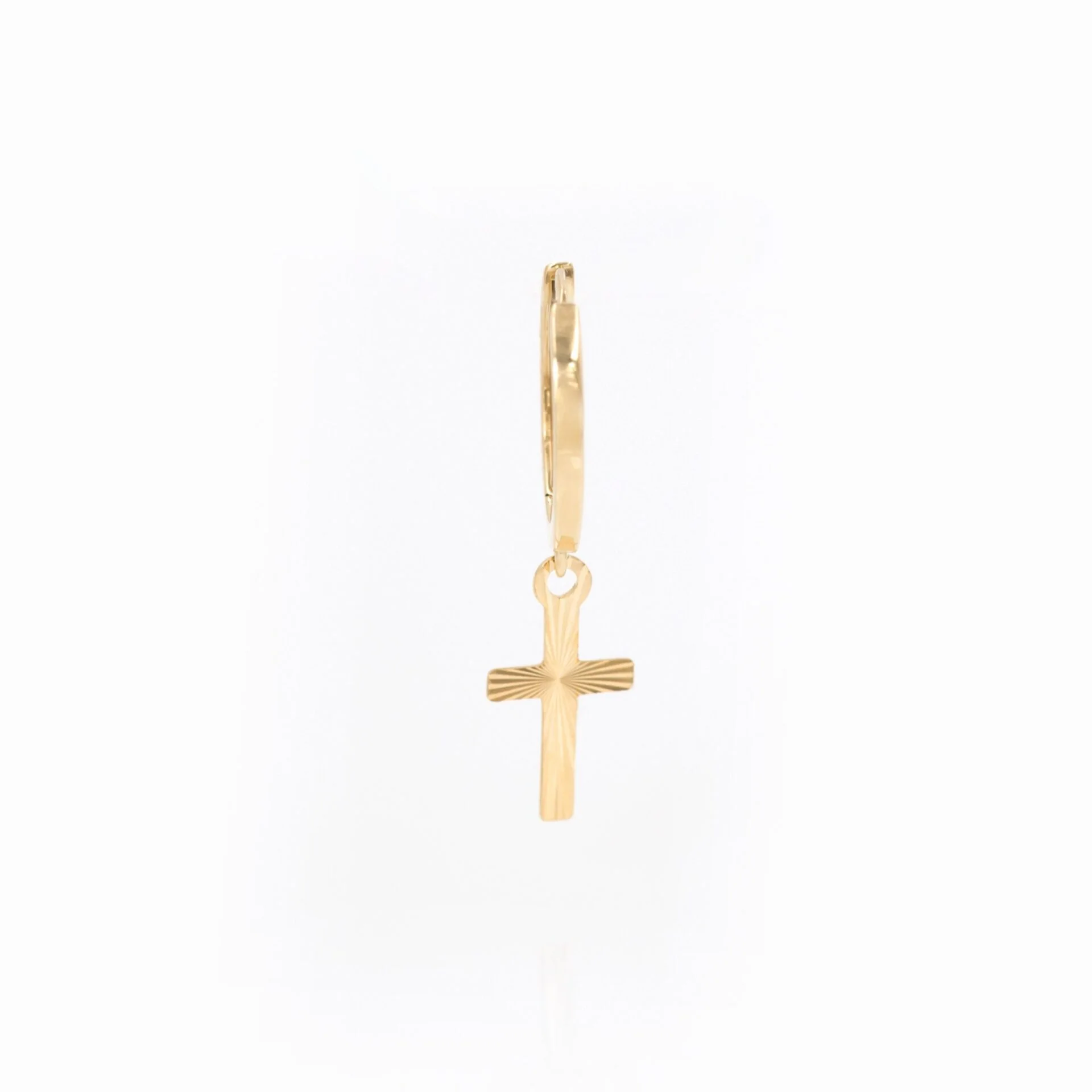 Hoop Earrings with Hanging Cross — additional product image 3 from AntEva Crafts