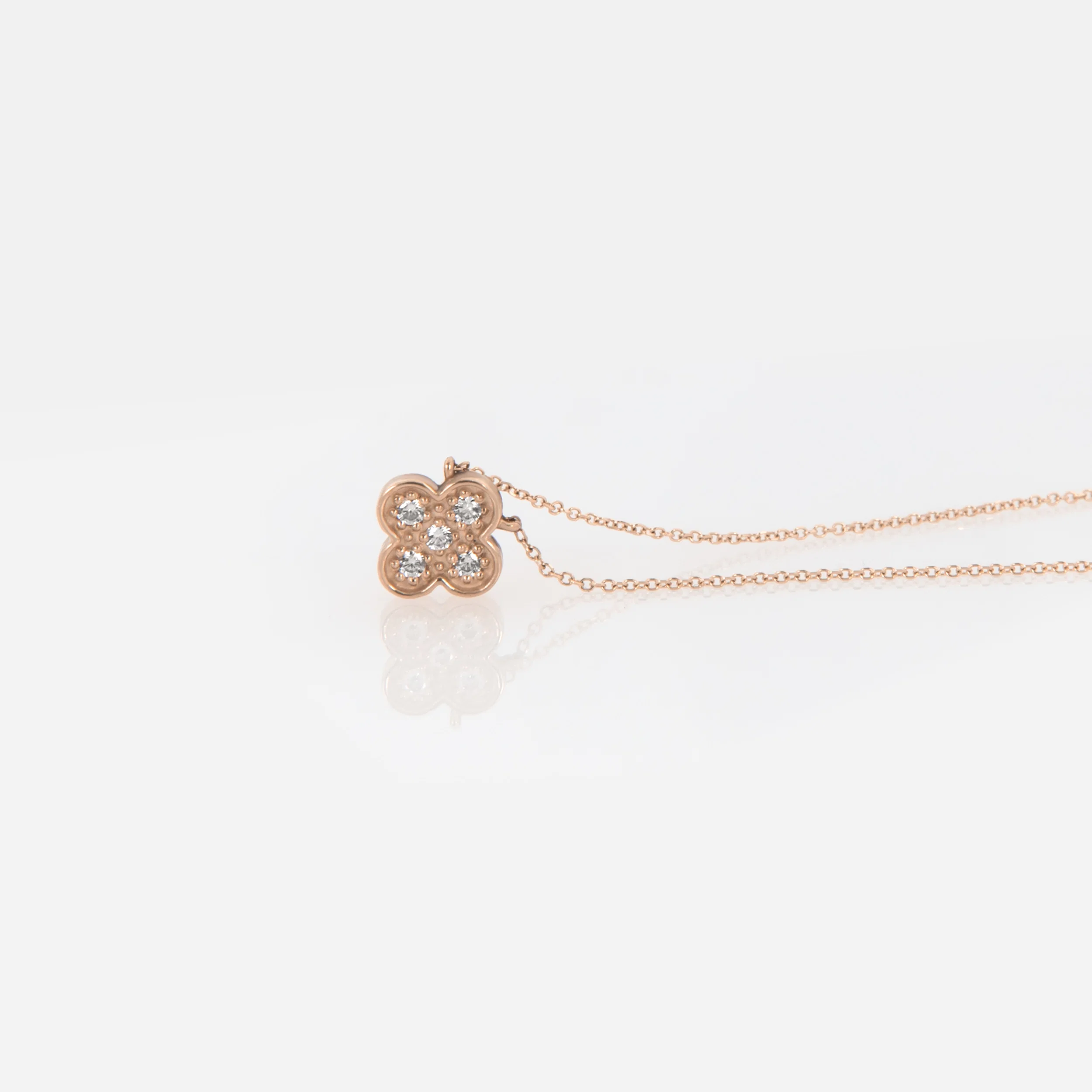 Four Leaf Clover Gemstone Necklace — additional product image 6 from AntEva Crafts