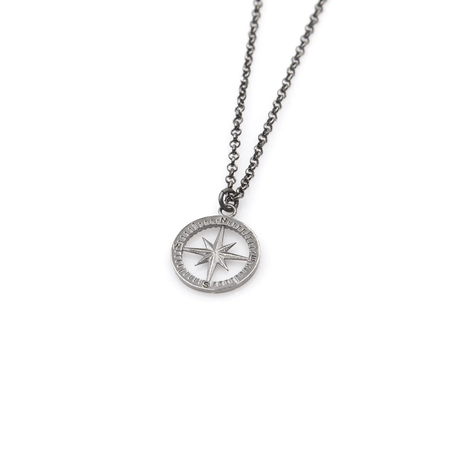 Silver Compass Necklace — additional product image 6 from AntEva Crafts