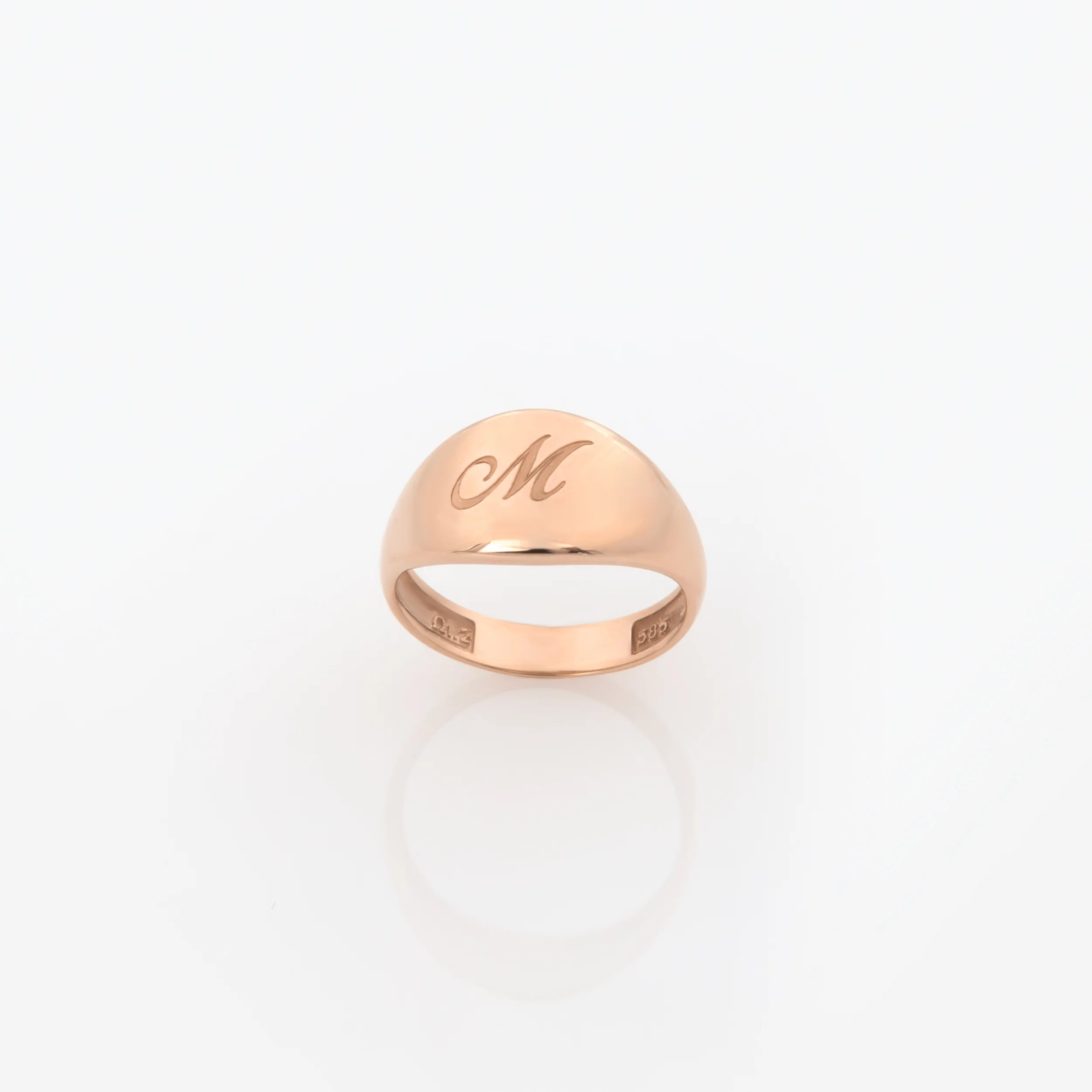 Gold Pinky Signet Ring — additional product image 6 from AntEva Crafts
