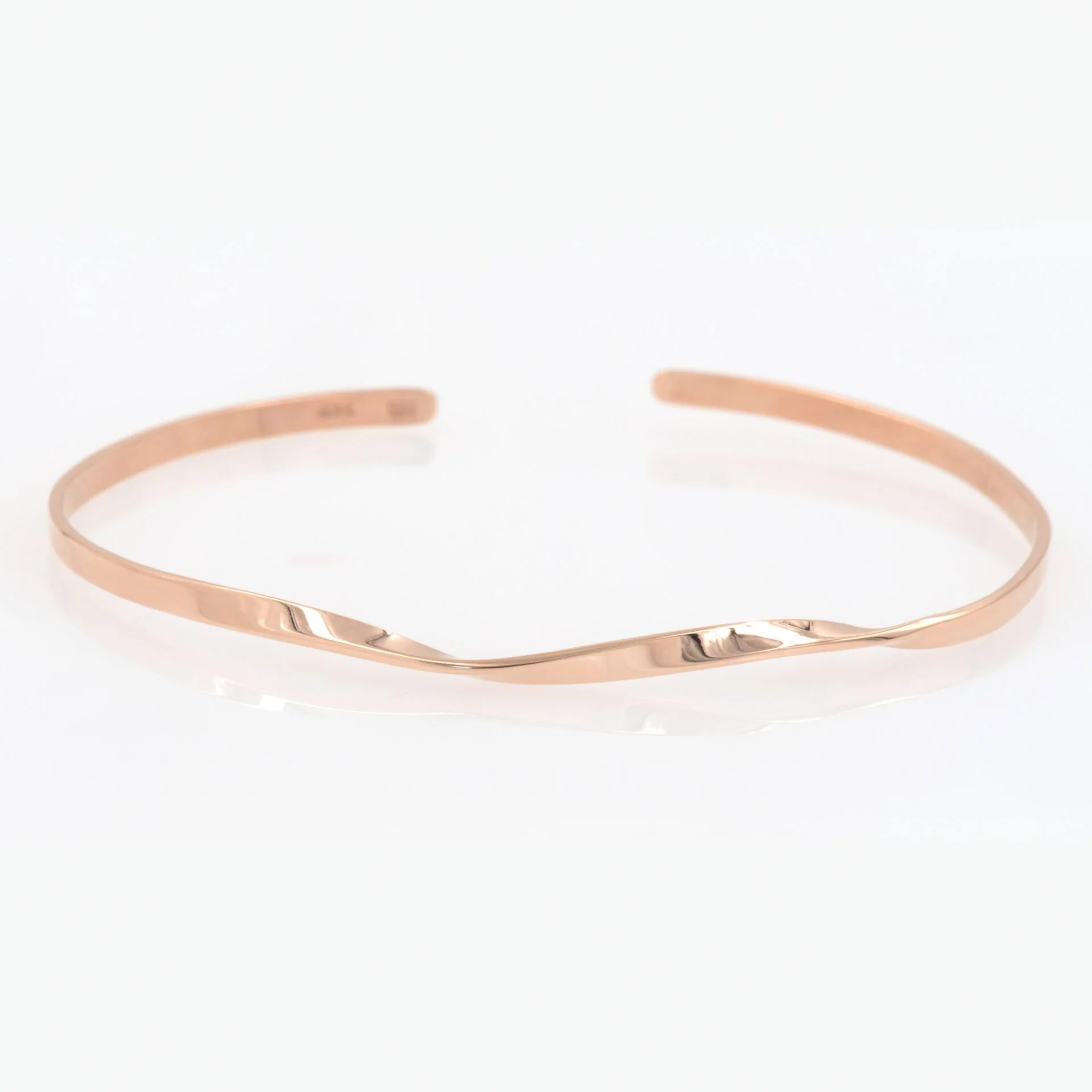 Mobius Twist Open Cuff Oval Bracelet — additional product image 9 from AntEva Crafts
