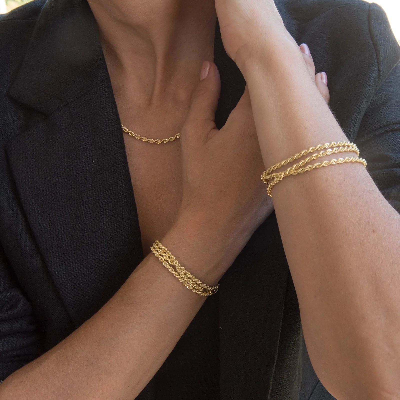 Rope Chain Gold Necklace — additional product image 8 from AntEva Crafts