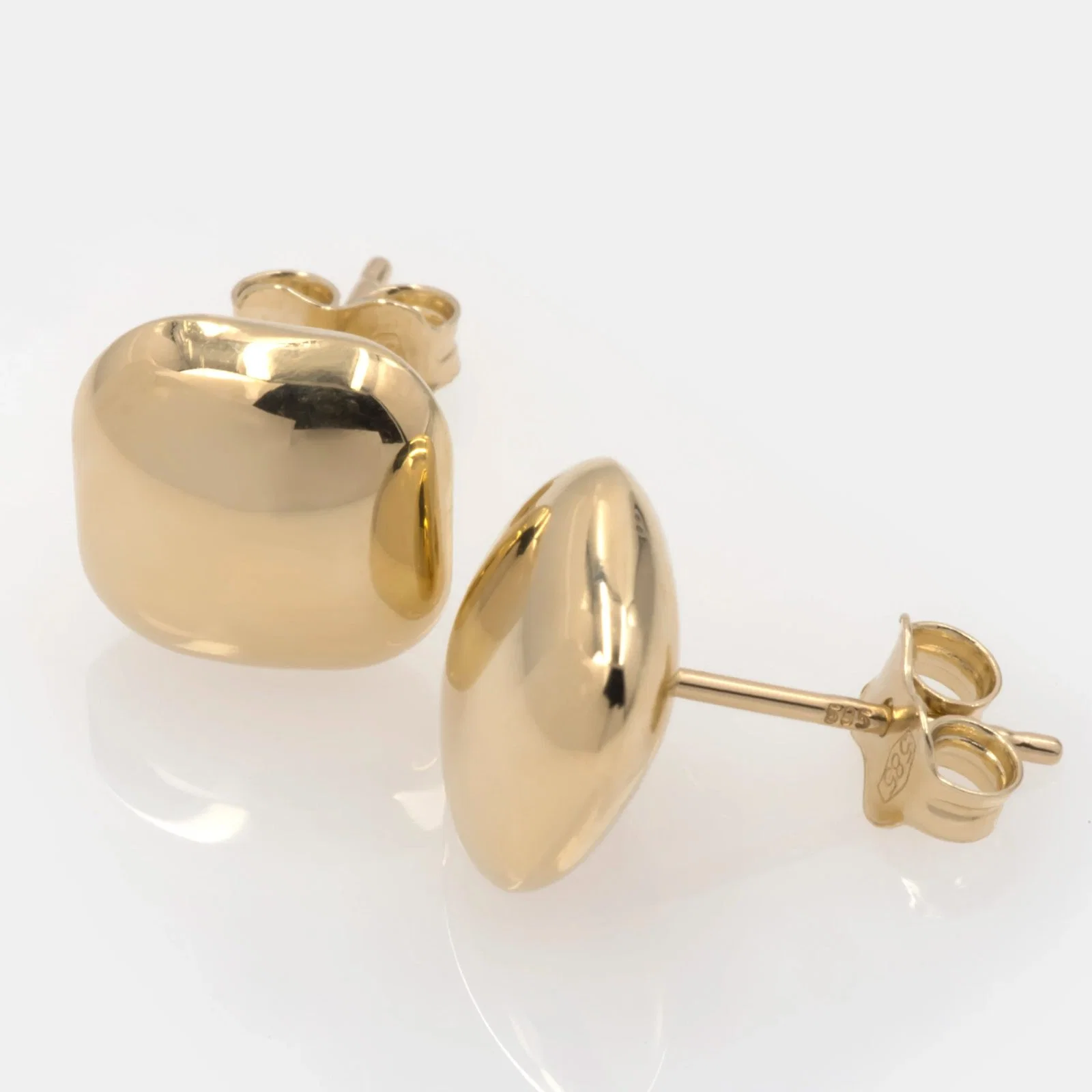 14k Yellow Gold Geometry Stud Earrings — additional product image 10 from AntEva Crafts