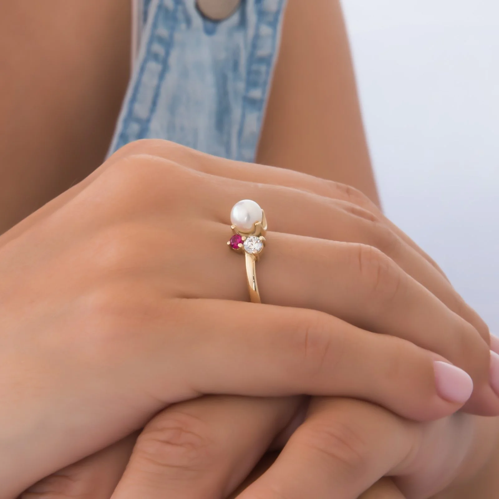 Pearl Birthstone Ring — additional product image 2 from AntEva Crafts