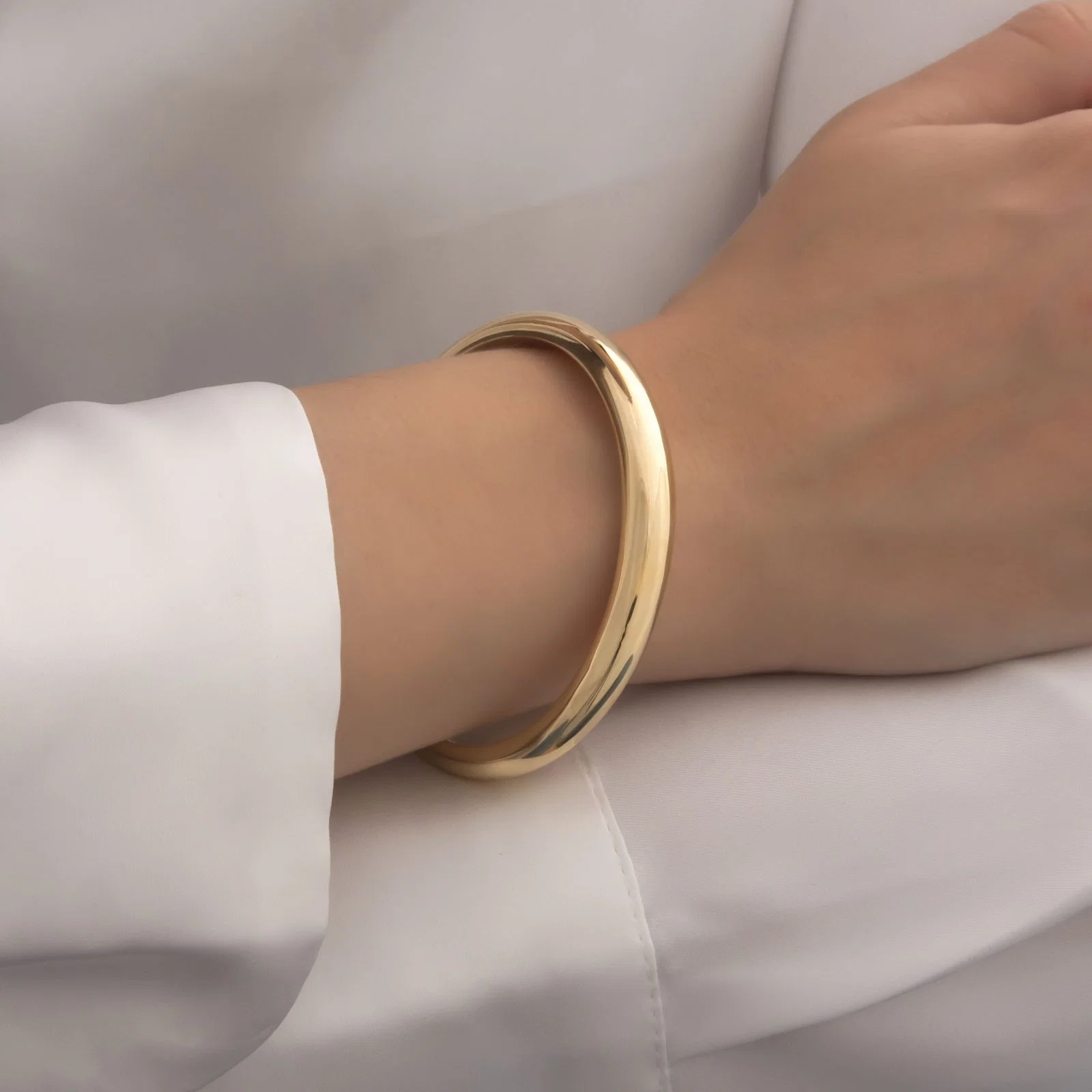 Chunky Open Bangle 8mm — additional product image 5 from AntEva Crafts