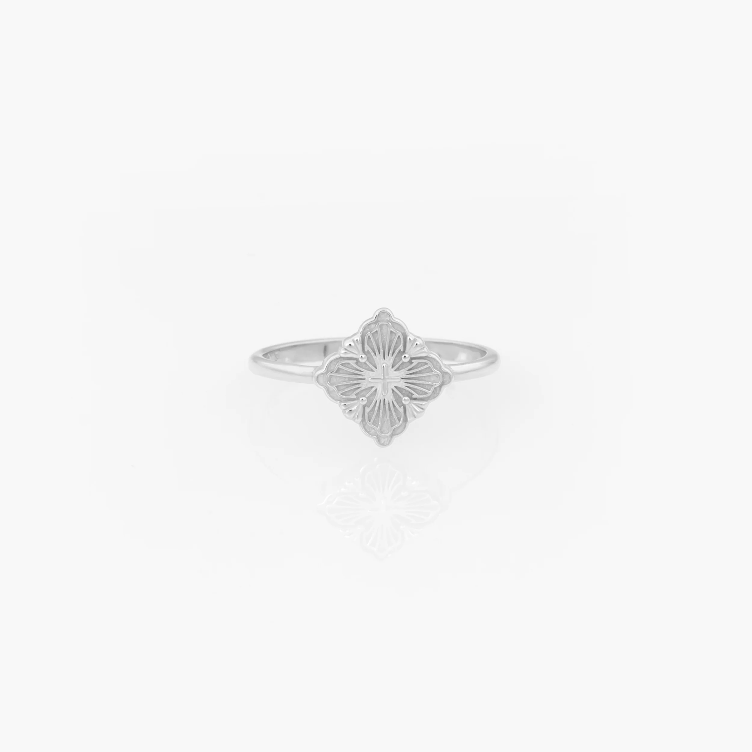 Cross Four-Leaf Clover Ring — additional product image 3 from AntEva Crafts