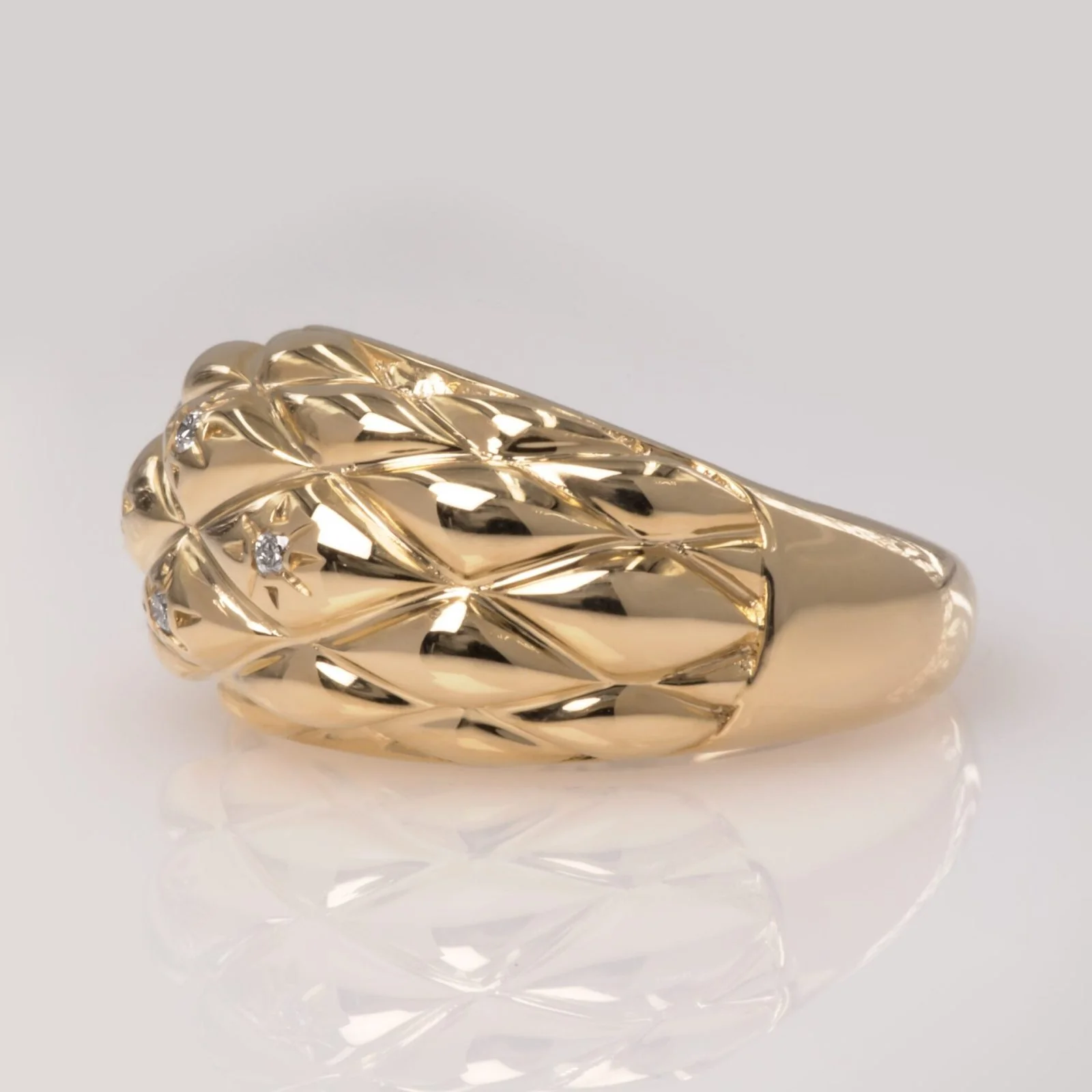 Kylie Dome Diamond Cut Ring — additional product image 4 from AntEva Crafts