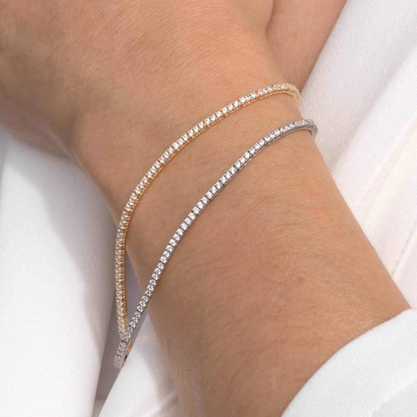 Tennis Bracelet with White CZ — additional product image 7 from AntEva Crafts