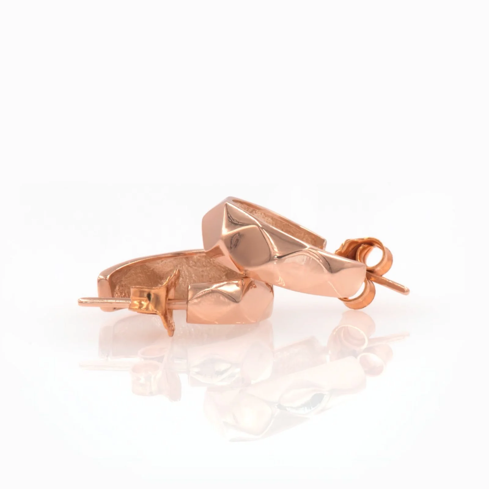 Diamond Cut Design Hoop Earrings — additional product image 6 from AntEva Crafts