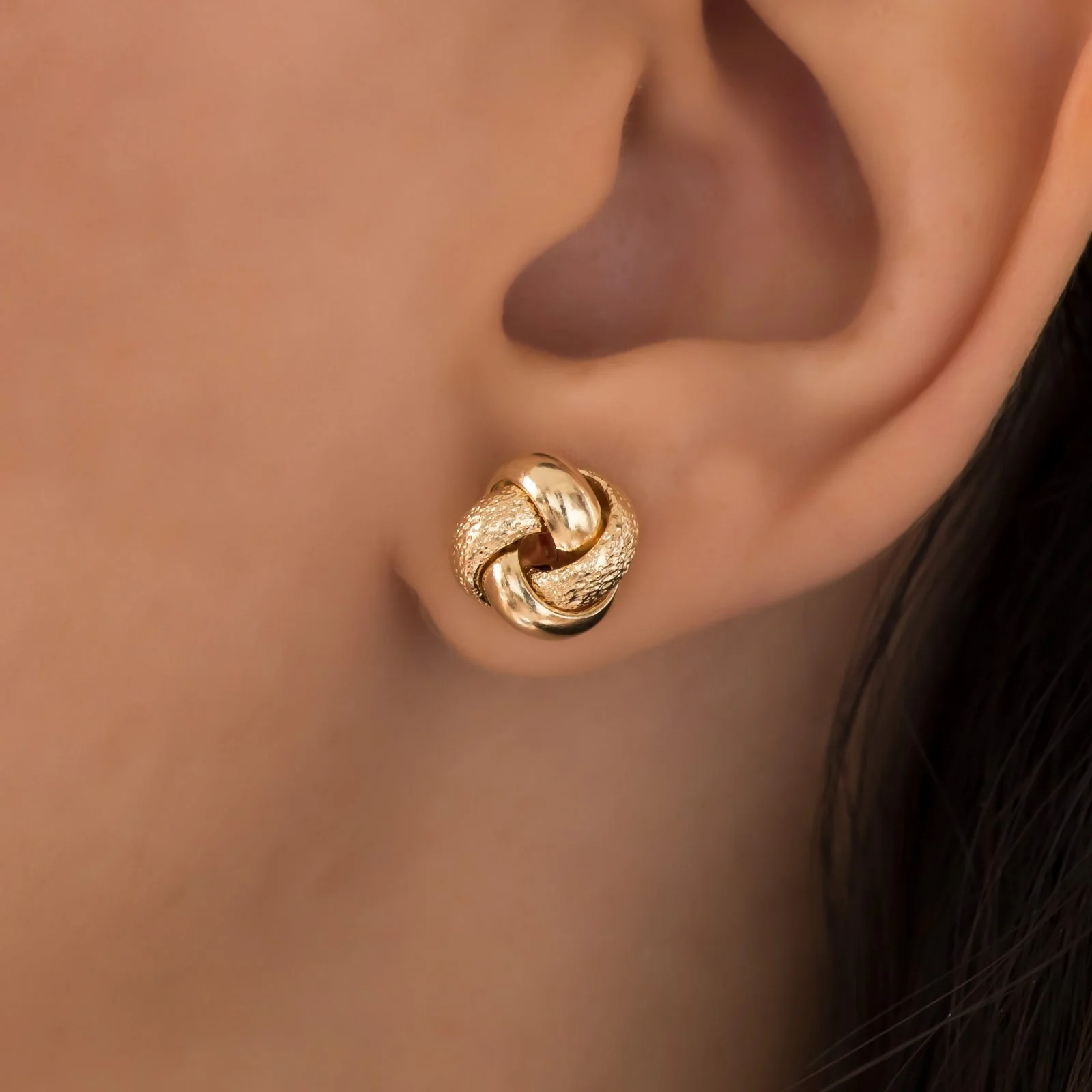 Stud Knot Earrings — additional product image 4 from AntEva Crafts