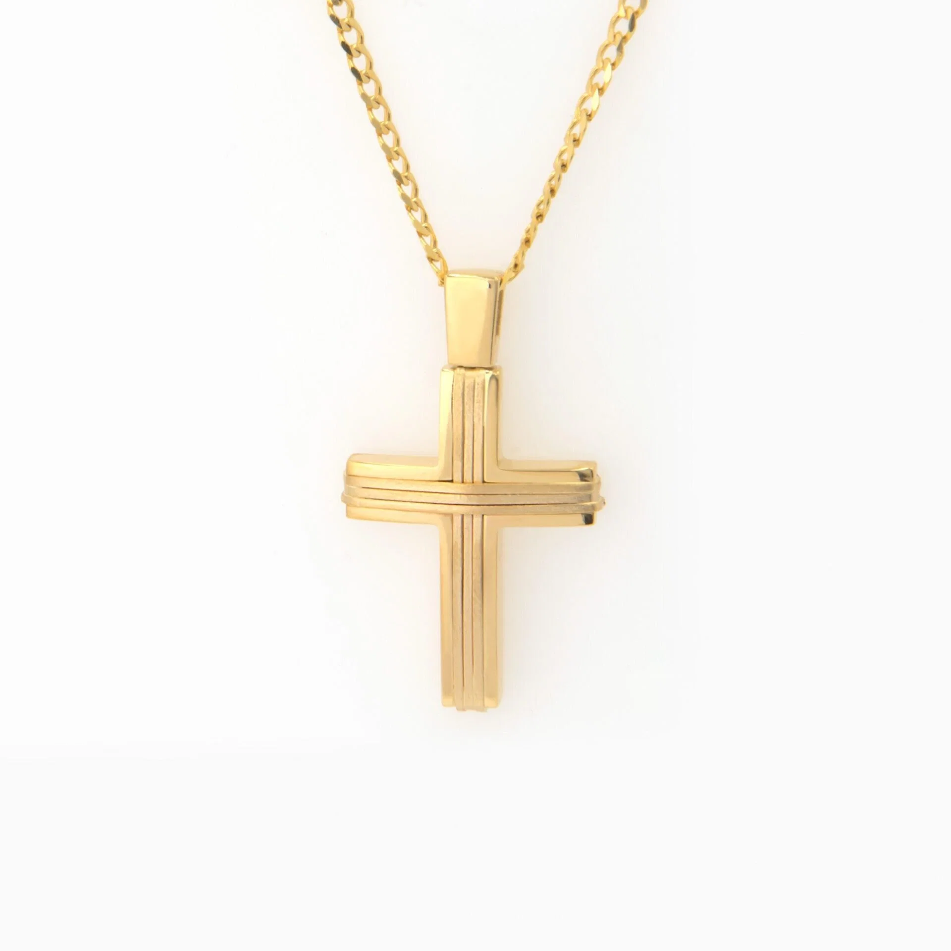 Ribbed Cross Pendant — additional product image 2 from AntEva Crafts