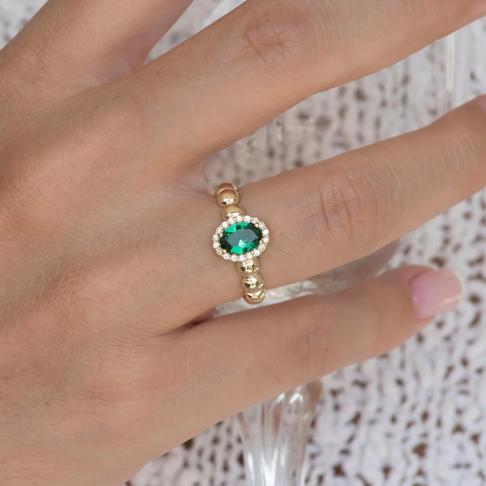 Halo Beaded Ring — additional product image 7 from AntEva Crafts