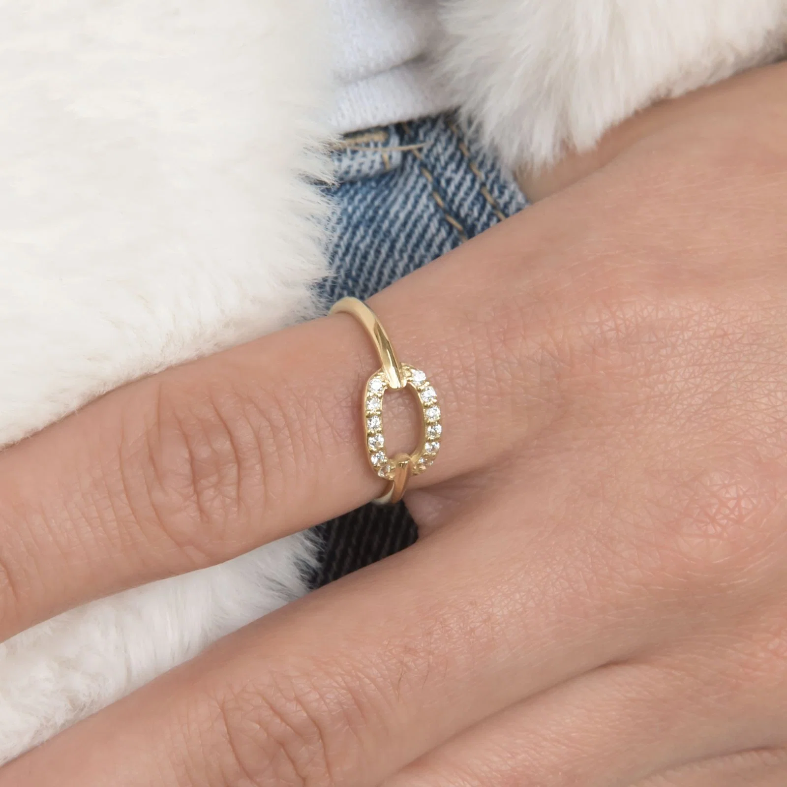 Chain Diamond Ring — additional product image 5 from AntEva Crafts