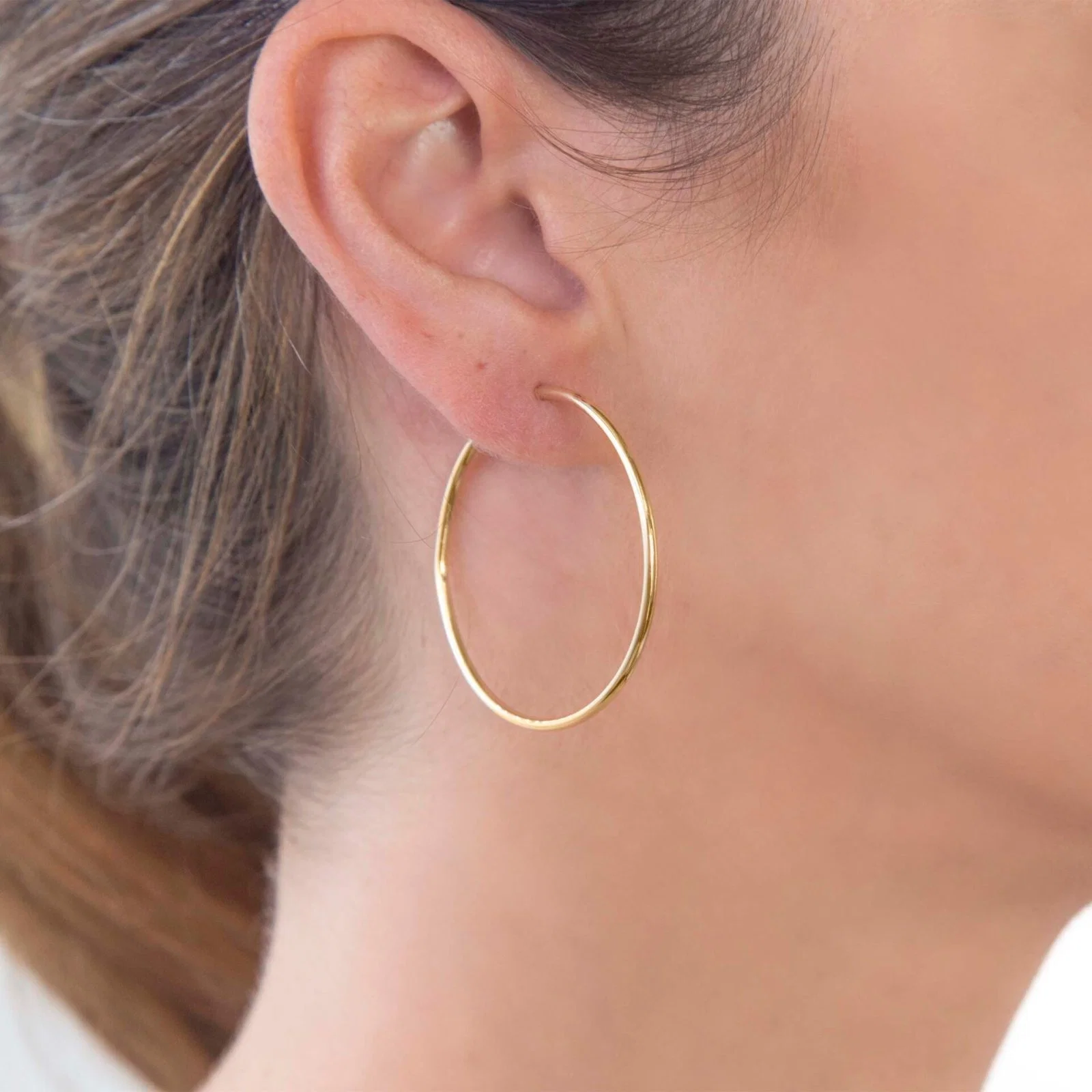Large Classic Hoop Earrings — additional product image 6 from AntEva Crafts