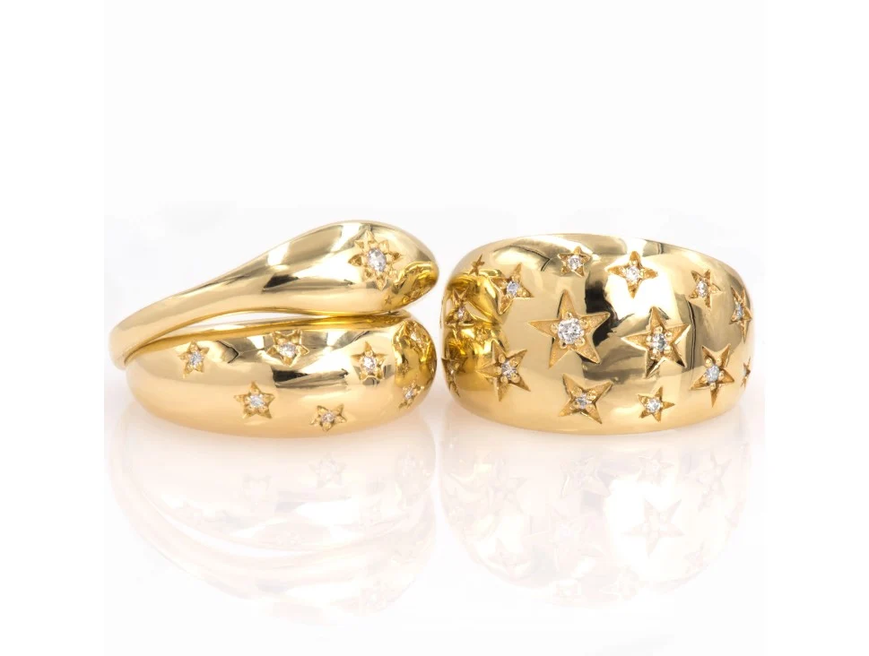 Diamond Dome Starburst Ring — additional product image 7 from AntEva Crafts