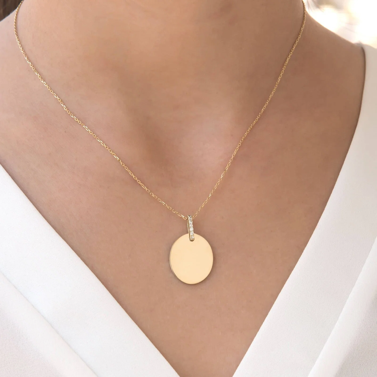 Oval Tag Necklace — additional product image 2 from AntEva Crafts