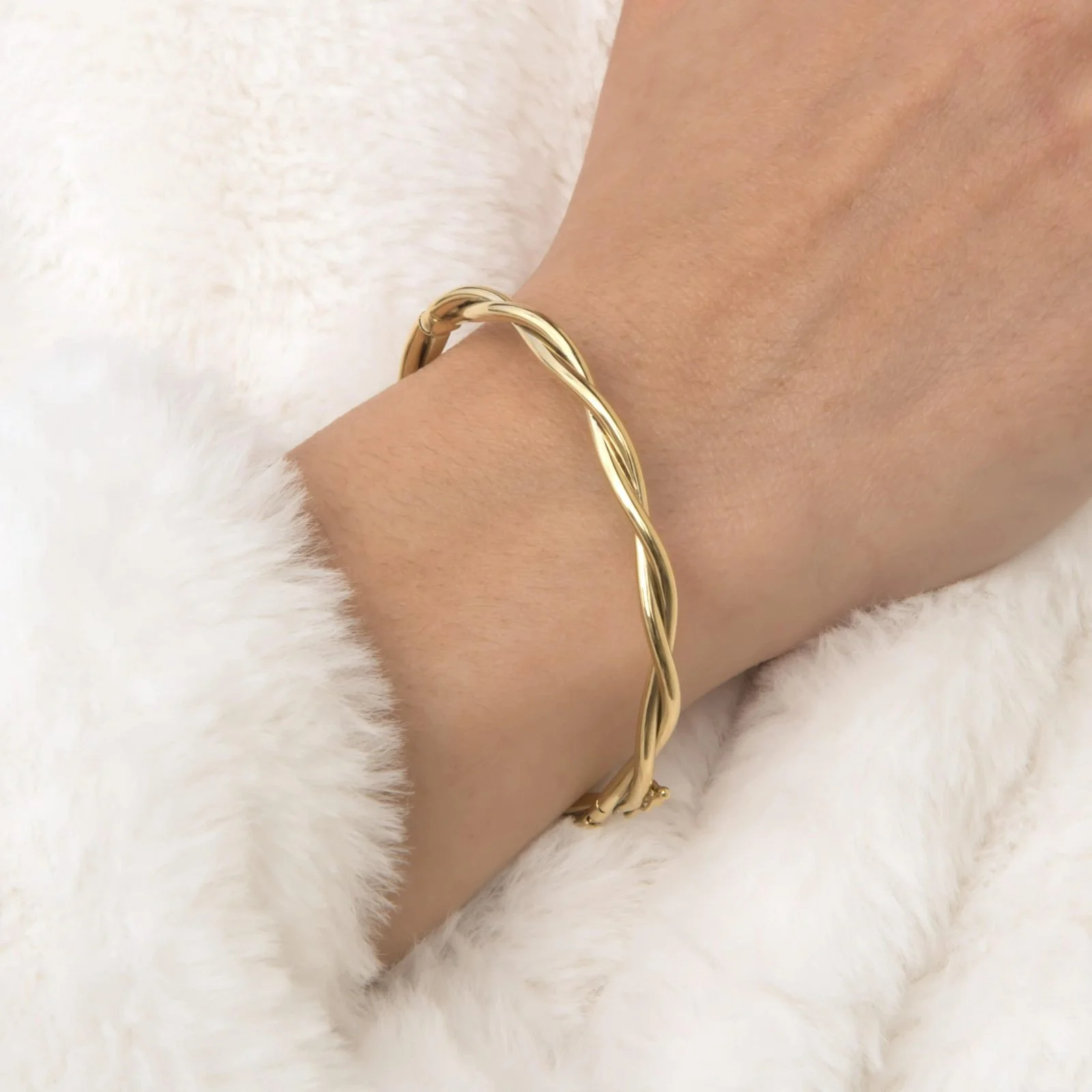Oval Hinged Braided Bangle — additional product image 2 from AntEva Crafts