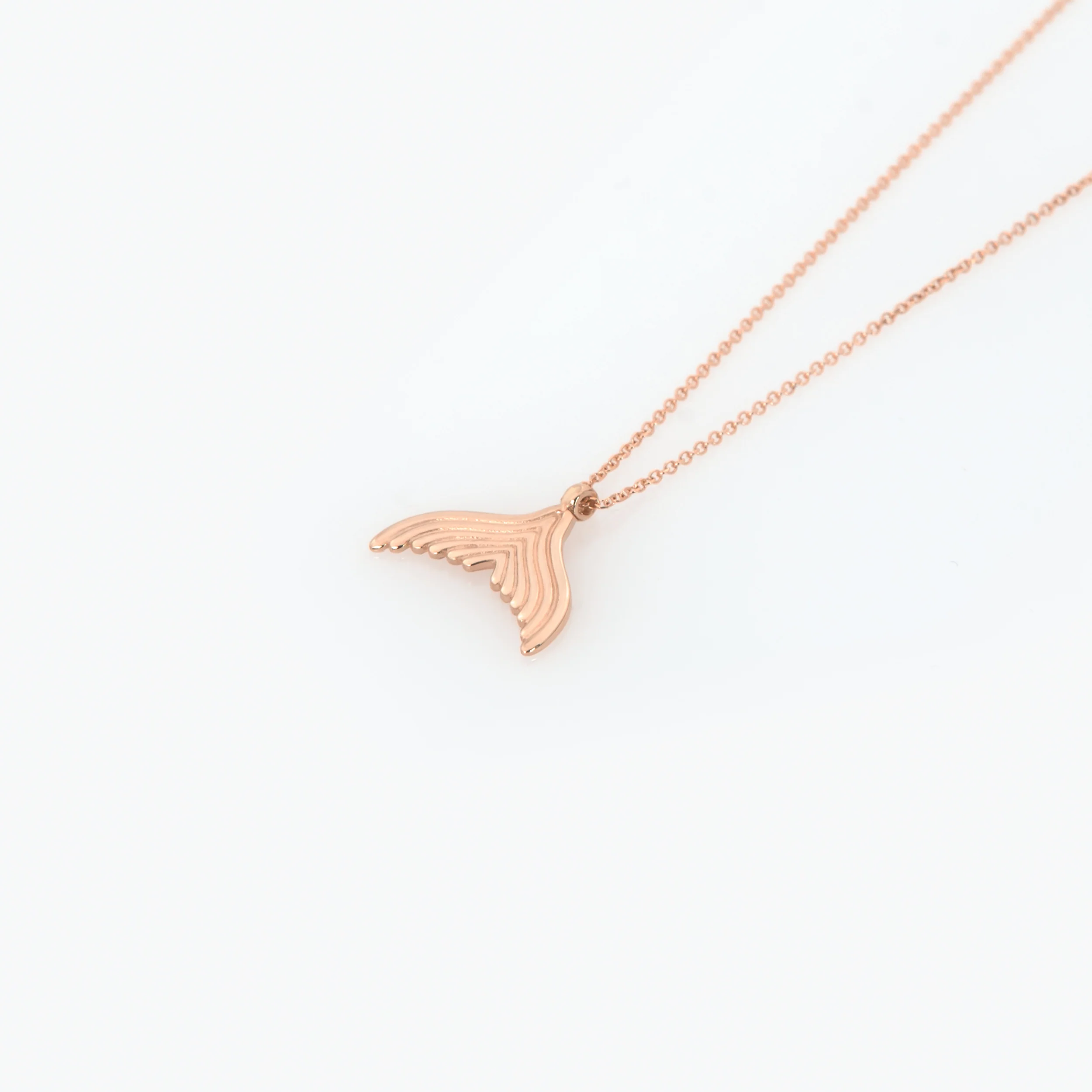 Gold Whale Tail Necklace — additional product image 6 from AntEva Crafts