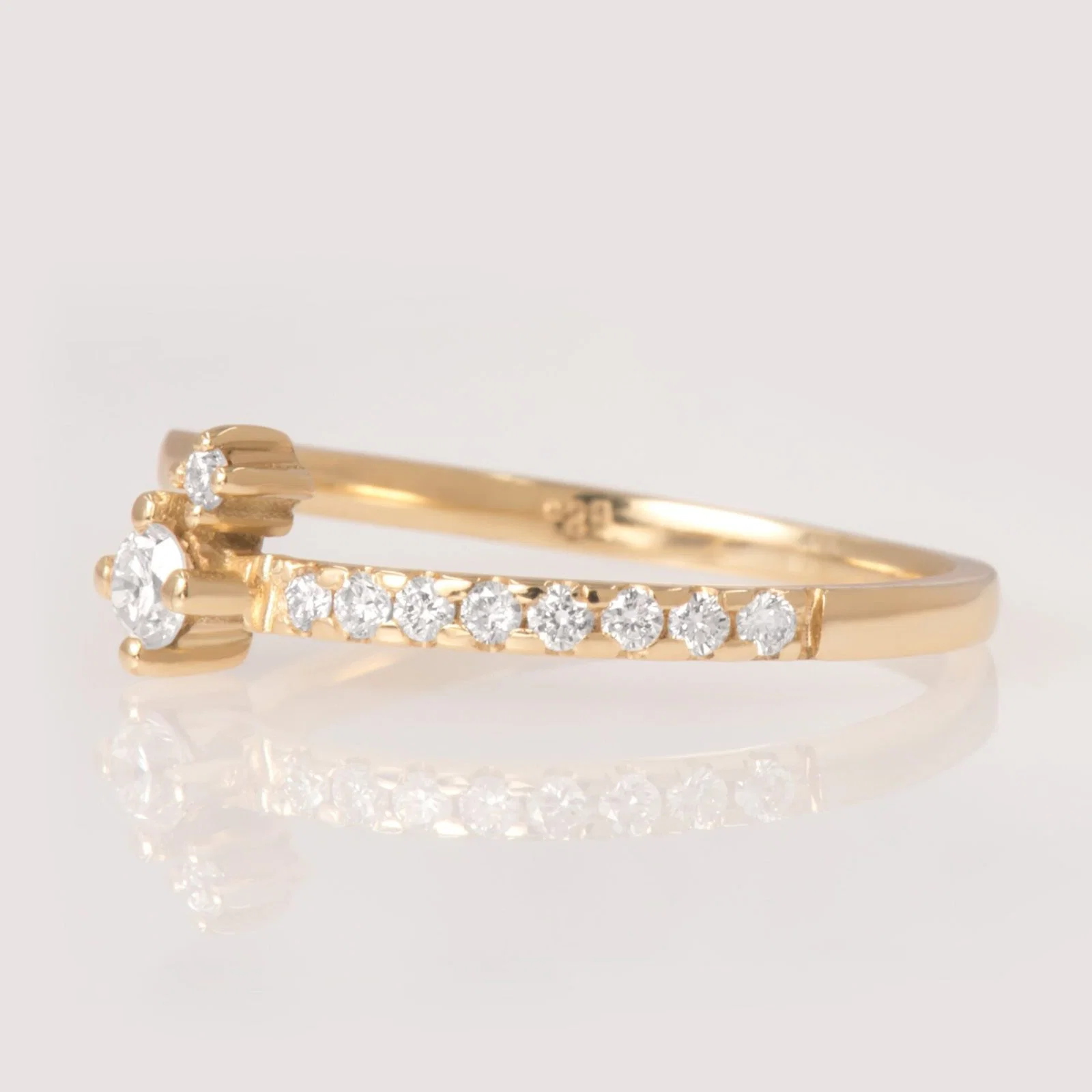 Diamond Bypass Ring — additional product image 5 from AntEva Crafts