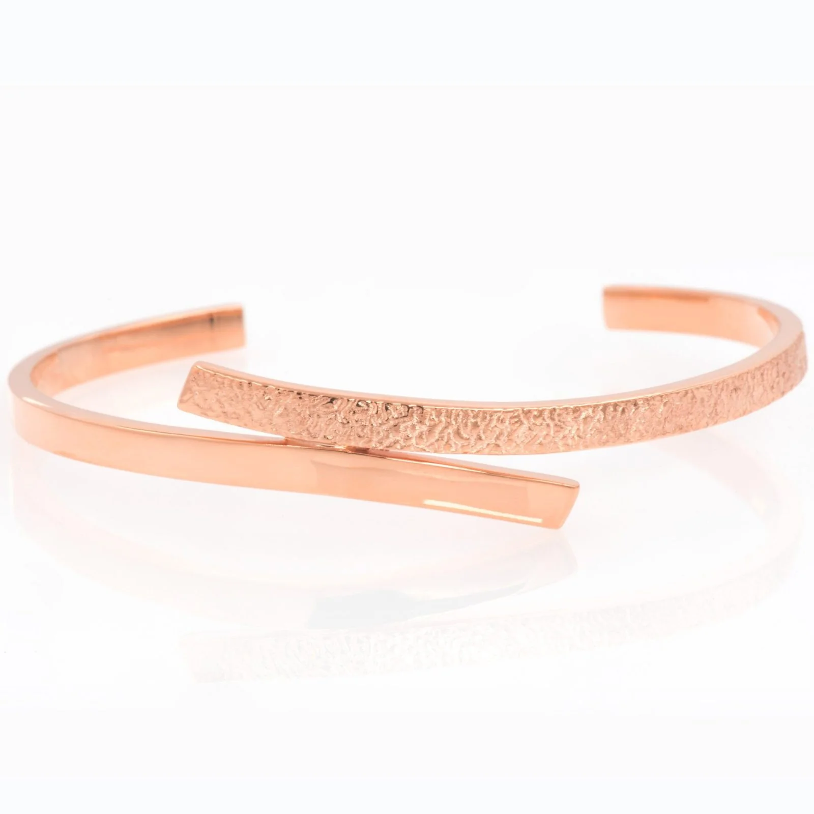 Gold Bypass Open Cuff Bangle — additional product image 7 from AntEva Crafts