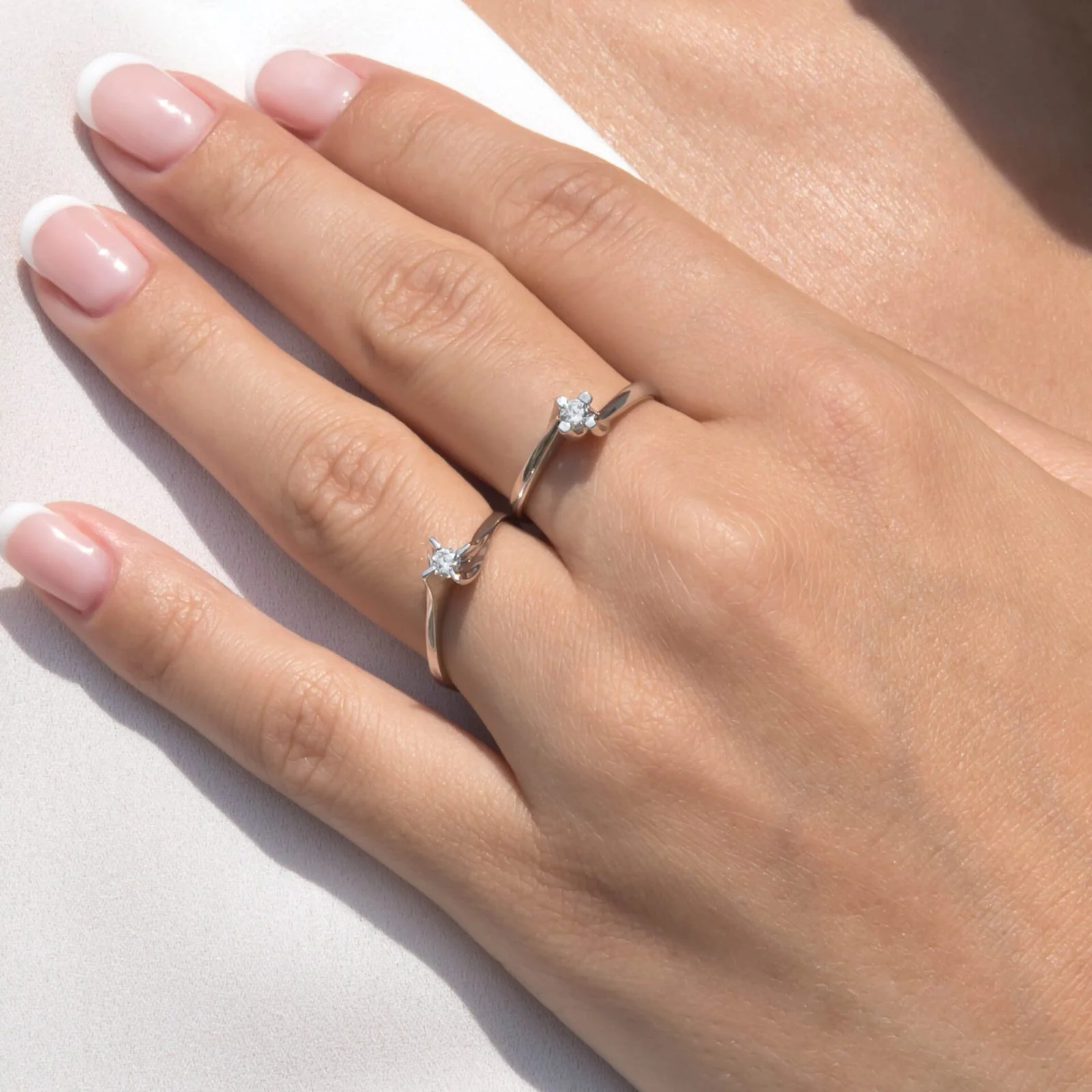 Diamond Solitaire White Gold Ring — additional product image 9 from AntEva Crafts