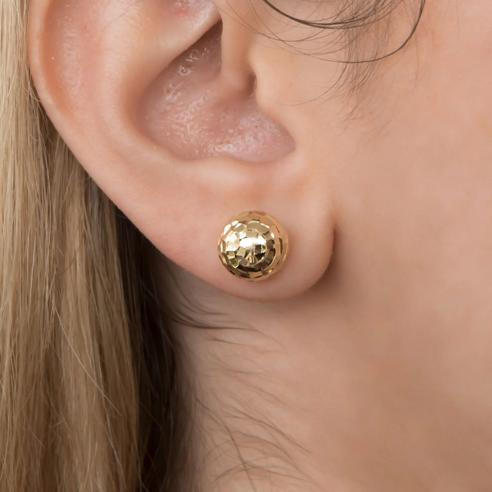 Hammered Ball Earrings Big — additional product image 2 from AntEva Crafts