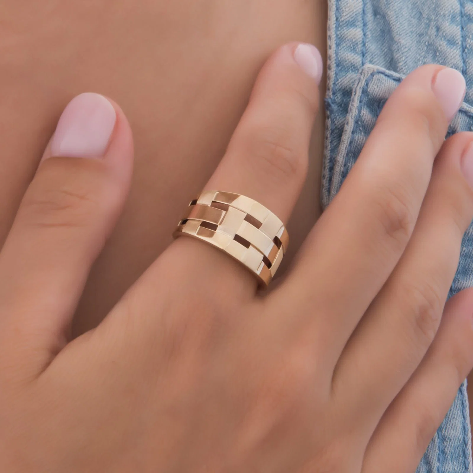Chunky Bright-Matte Ring — additional product image 5 from AntEva Crafts
