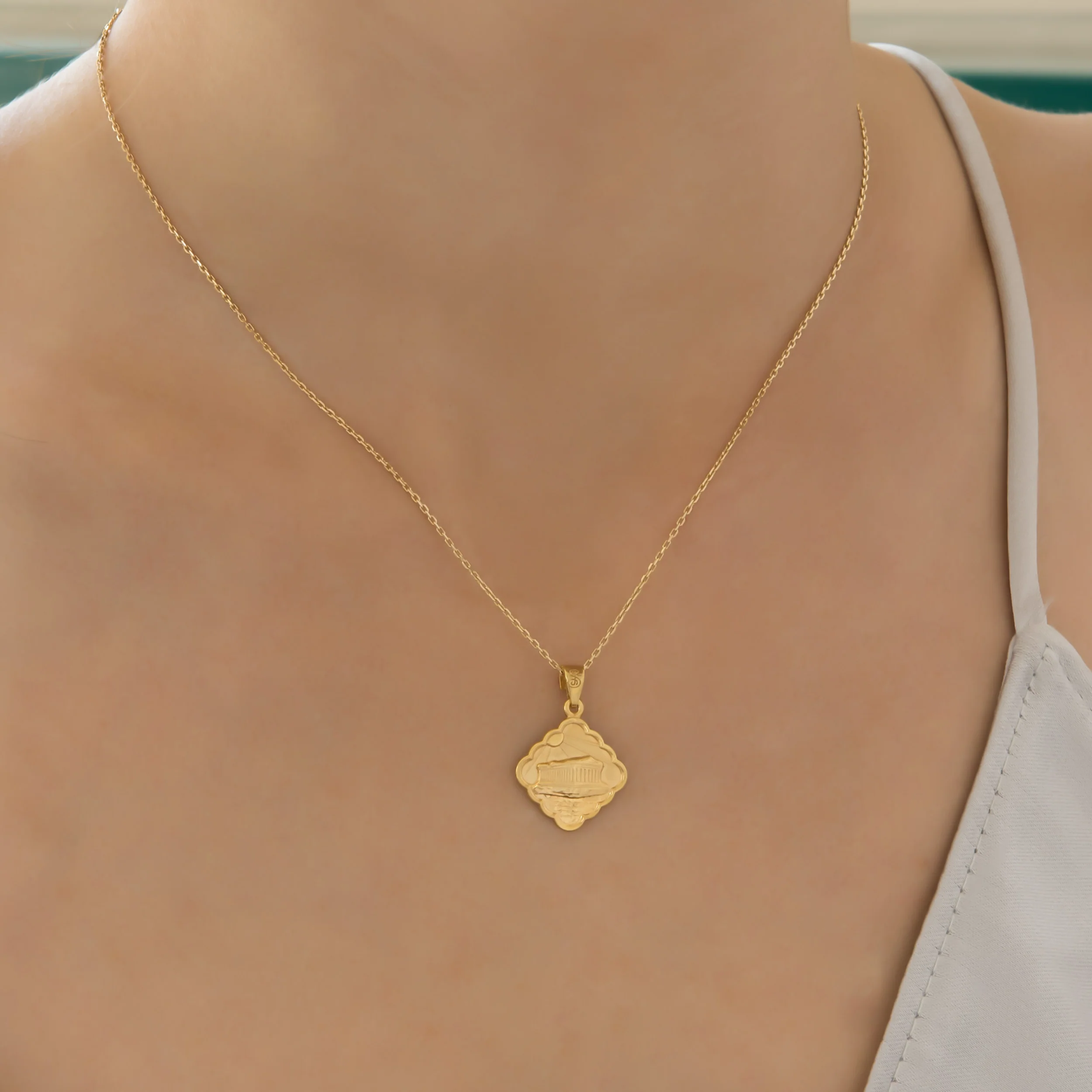One Sided Acropolis Rhombus Pendant — additional product image 2 from AntEva Crafts