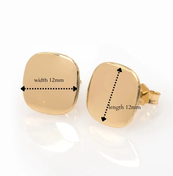 Geometric Plain Stud Earrings — additional product image 4 from AntEva Crafts