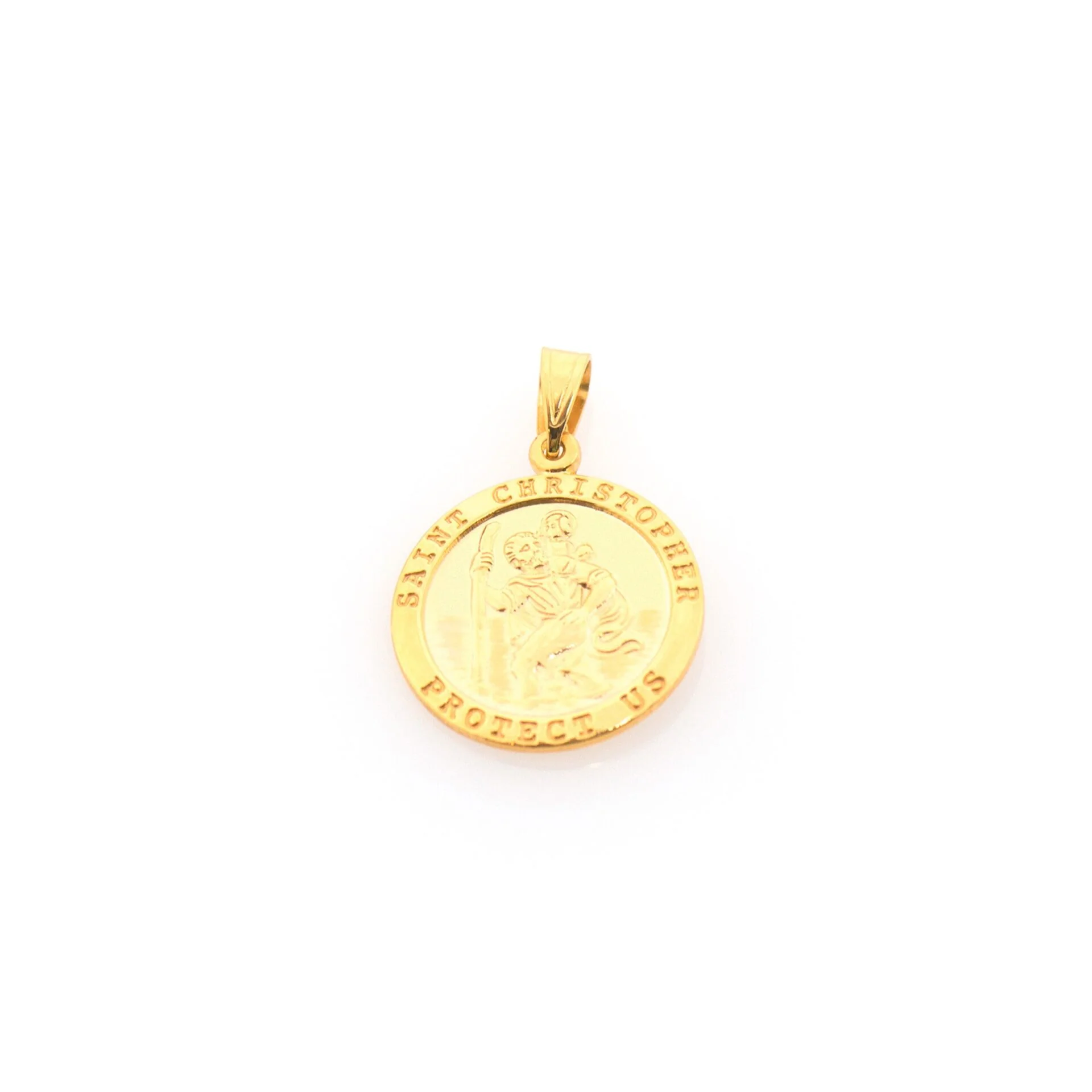 S.Christopher Circle Pendant Necklace — additional product image 3 from AntEva Crafts