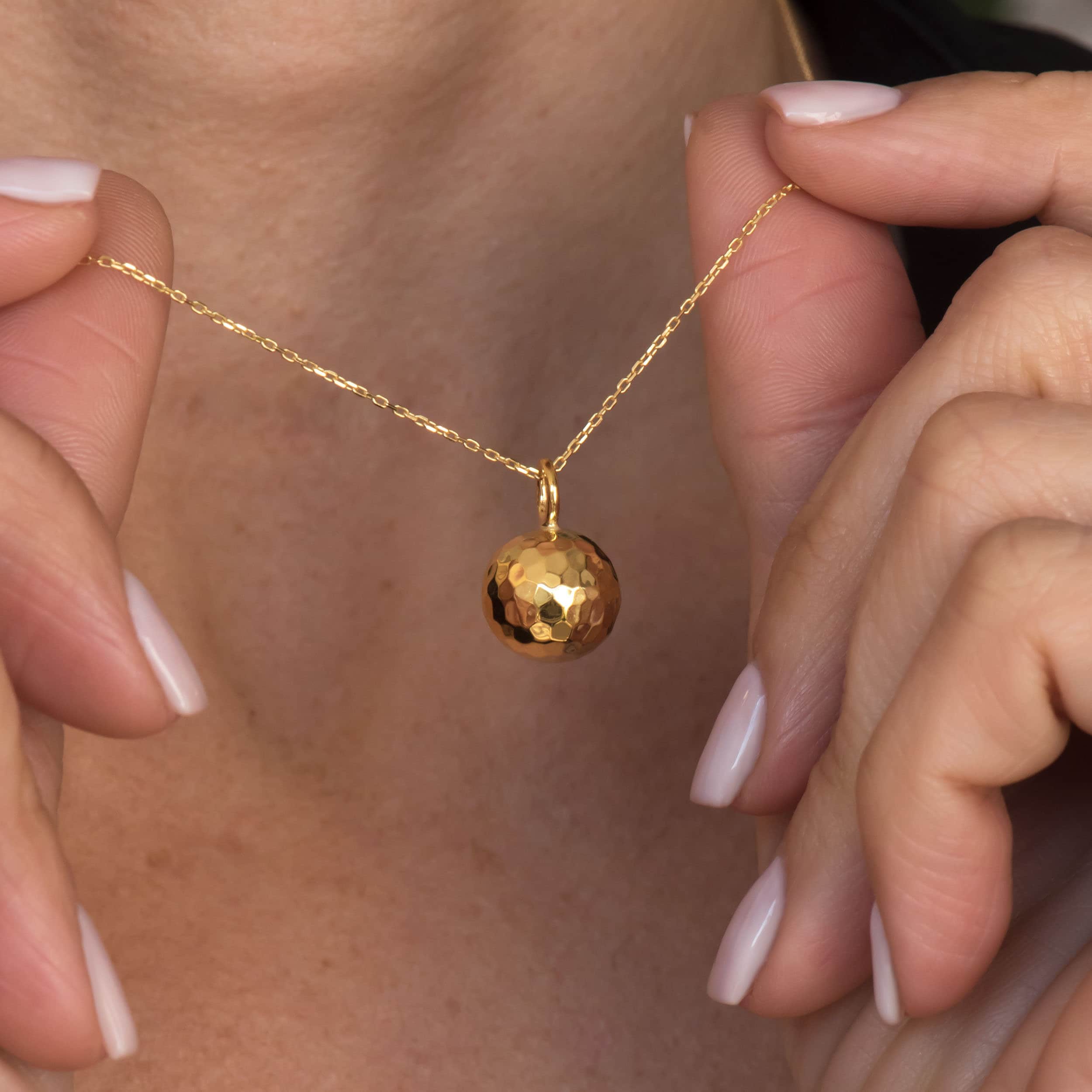 Hammered Ball Necklace — additional product image 2 from AntEva Crafts