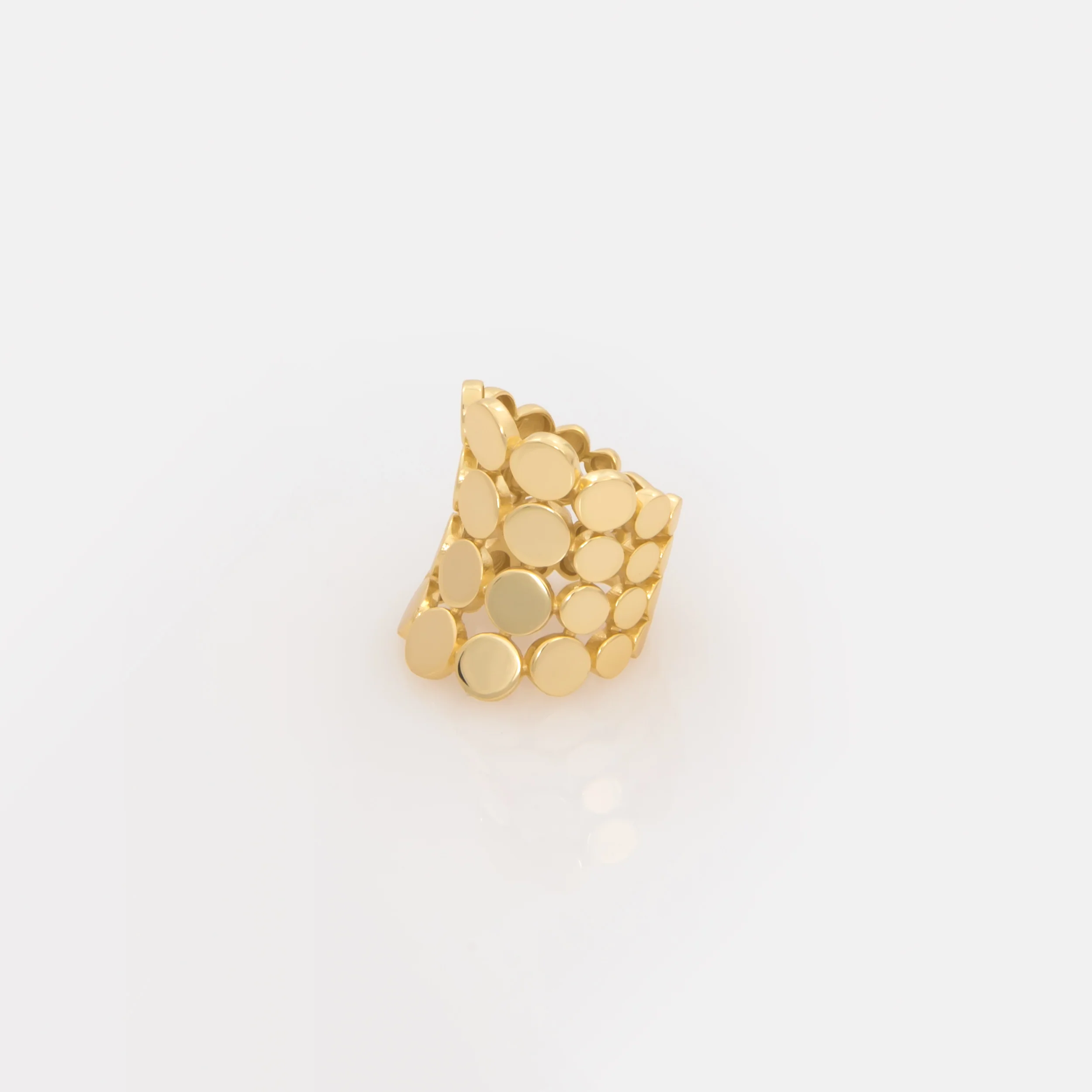 Wide Statement Ring with Circle Design — additional product image 3 from AntEva Crafts