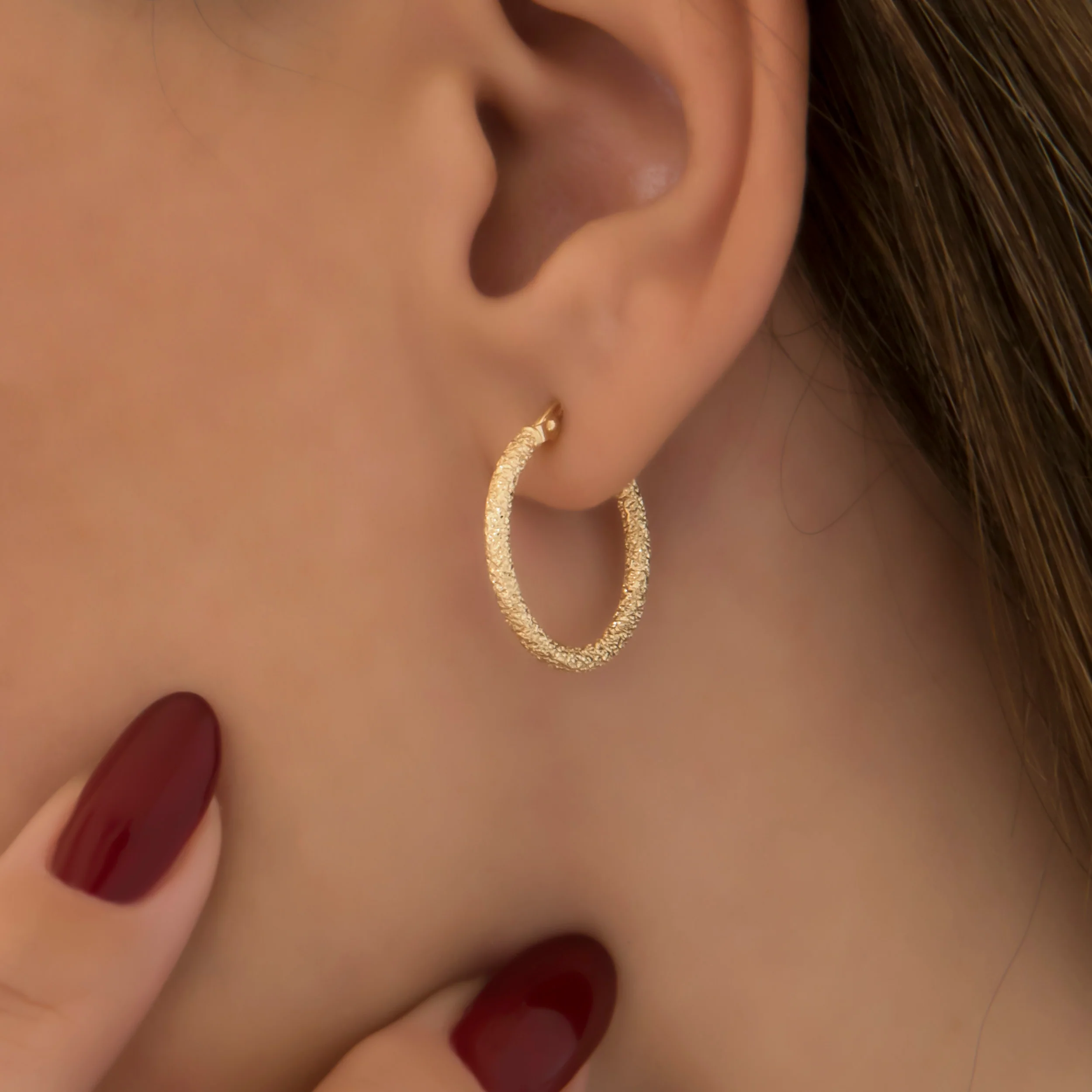 Matte Hoop Earrings — additional product image 5 from AntEva Crafts