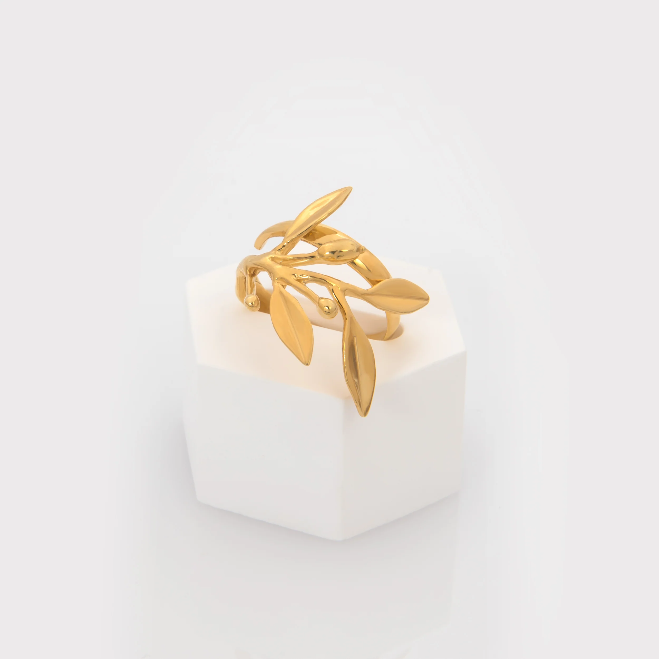 Olive Leaf Silver Ring — additional product image 3 from AntEva Crafts
